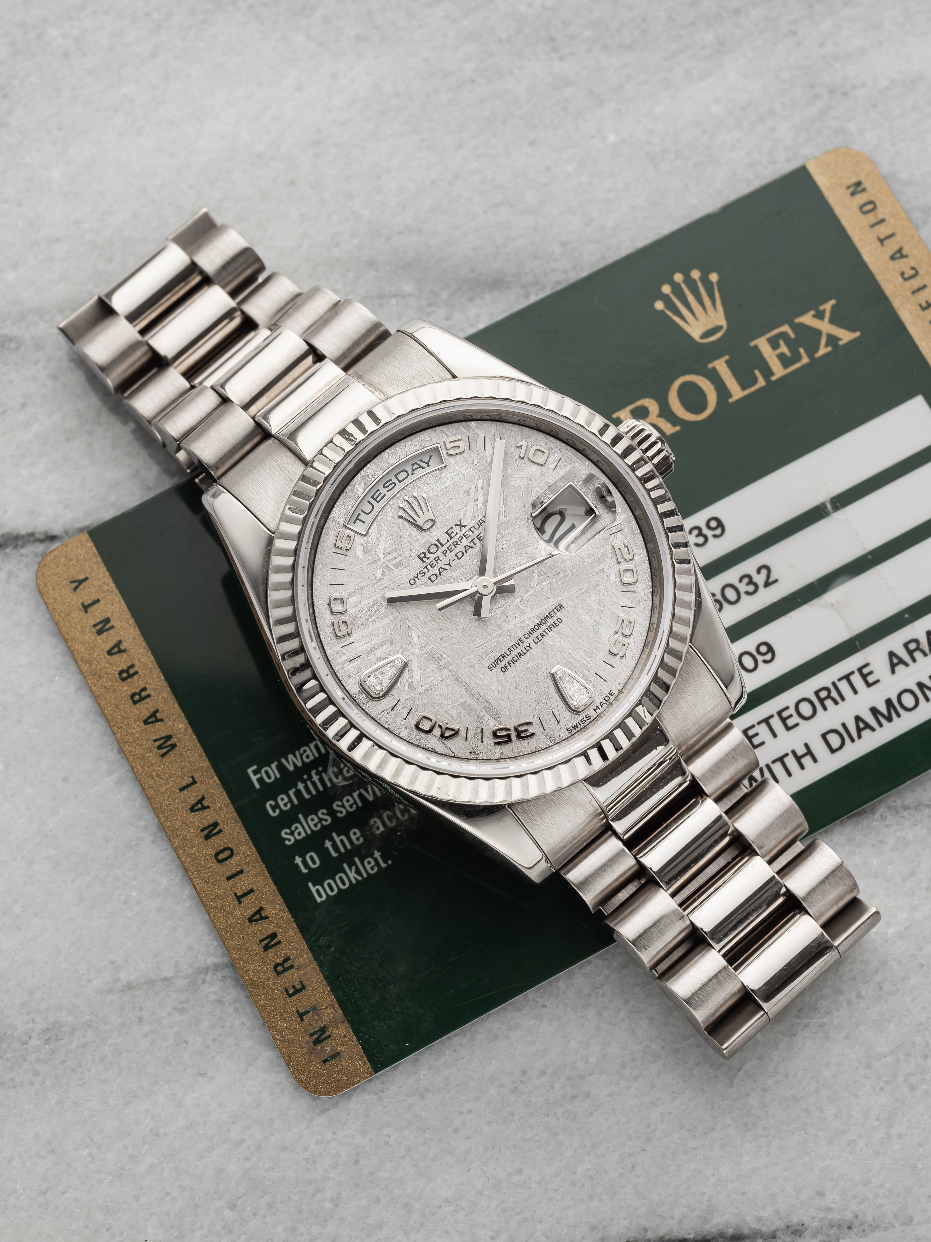 Rolex Daydate 118239 - Meteorite Diamond Dial
