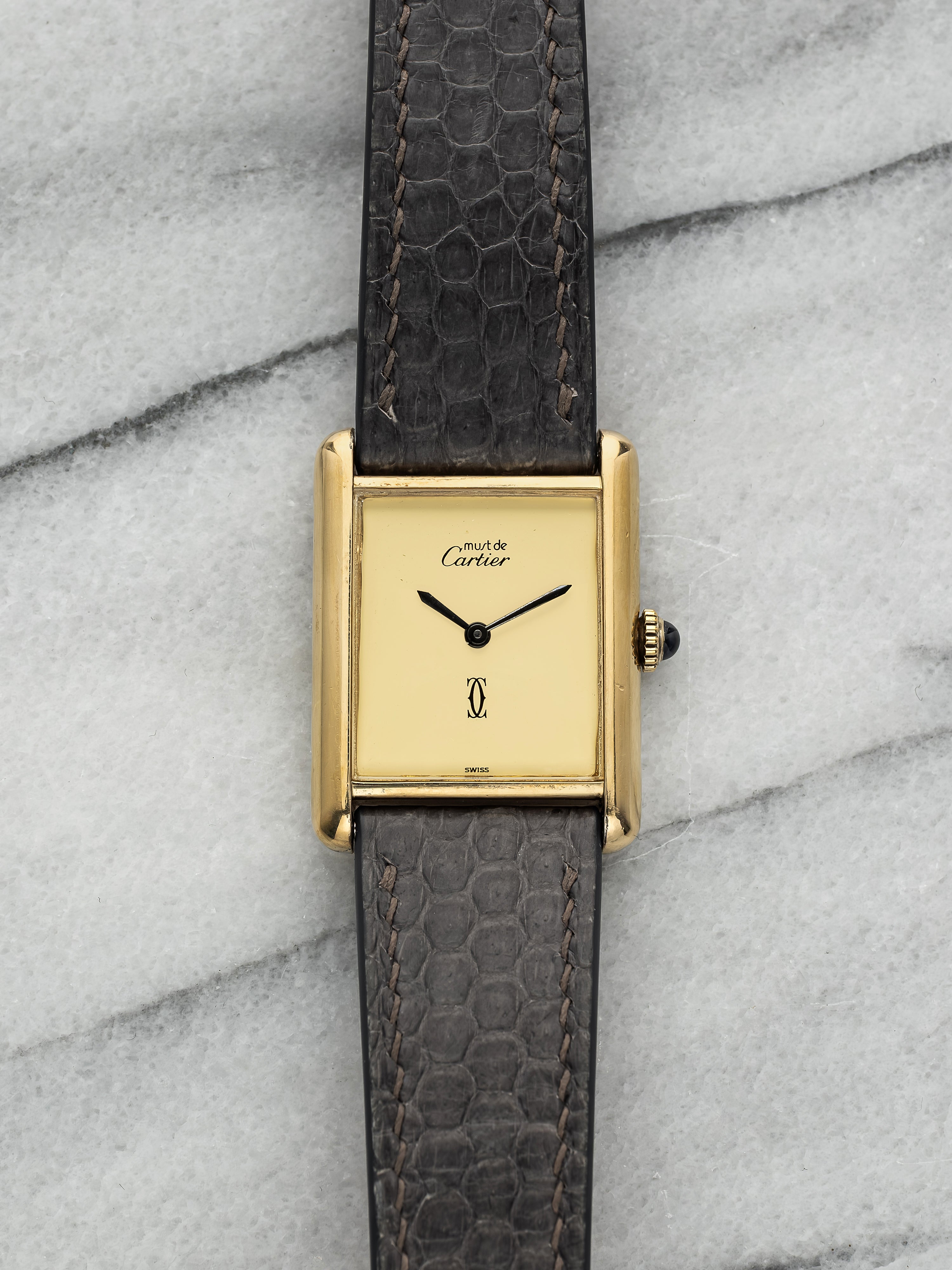 Cartier Tank - No-Marker Lemon Dial
