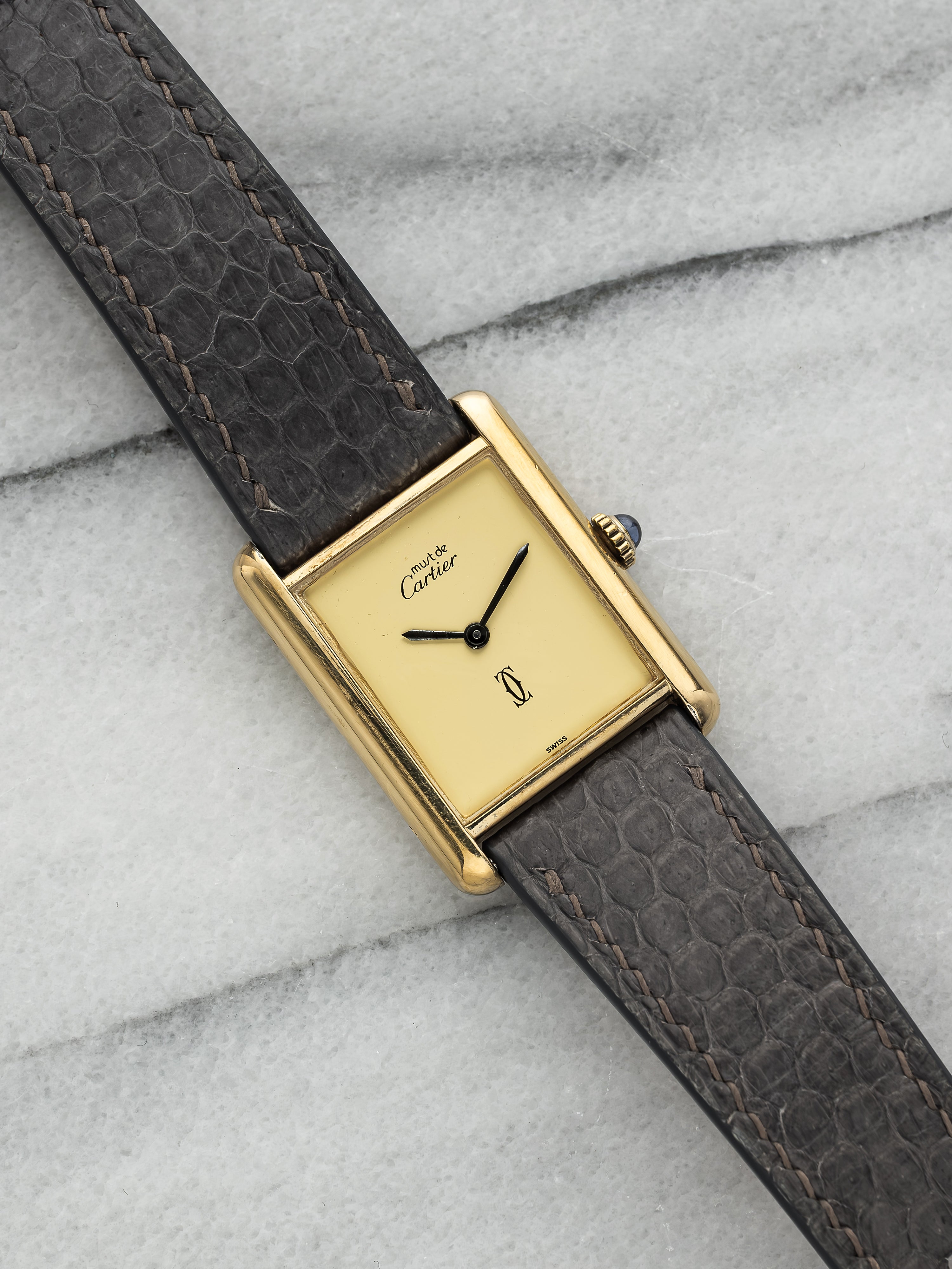 Cartier Tank - No-Marker Lemon Dial