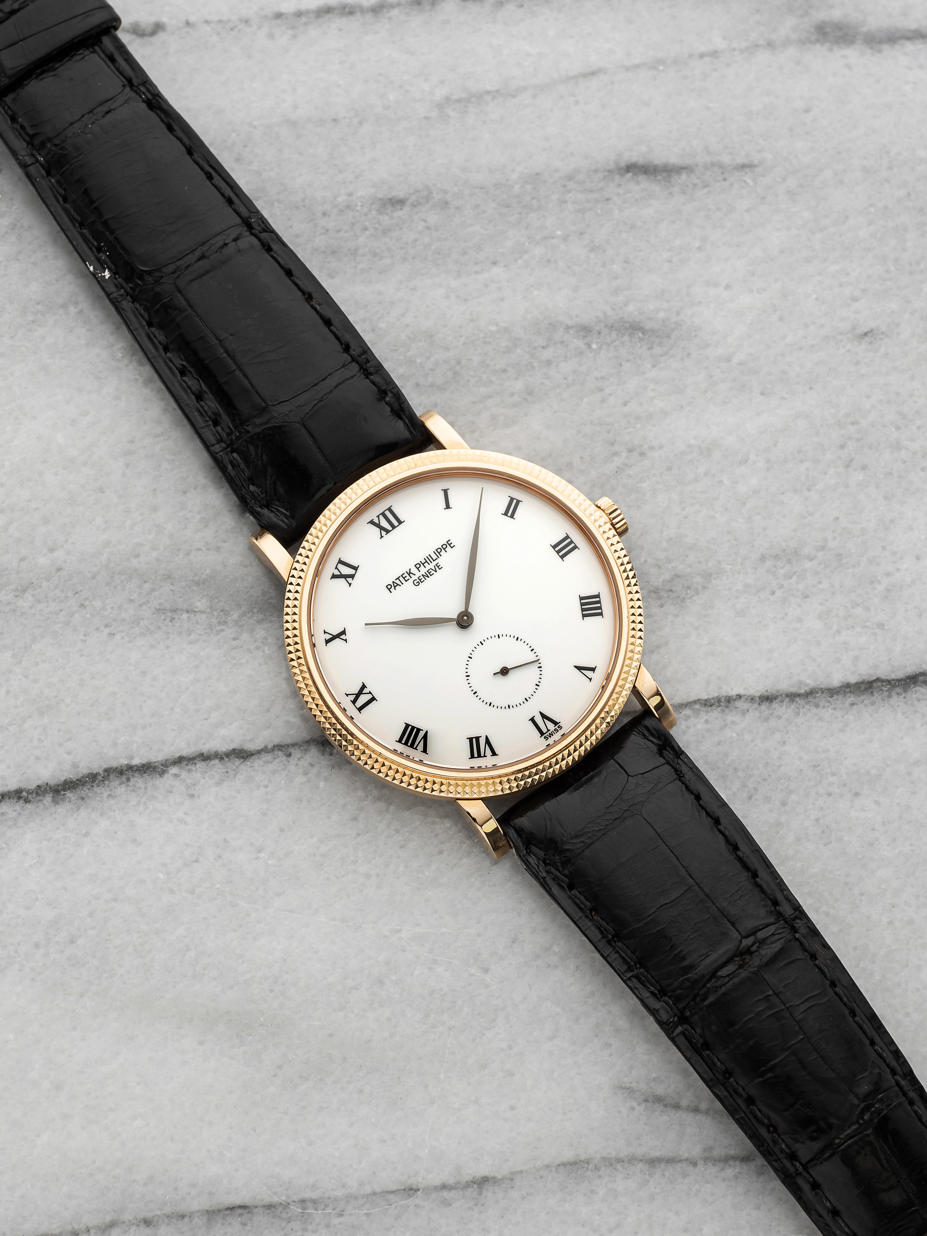 2006 Patek Philippe Calatrava 3919R-001 18K Rose Gold White Dial Manual 36mm
