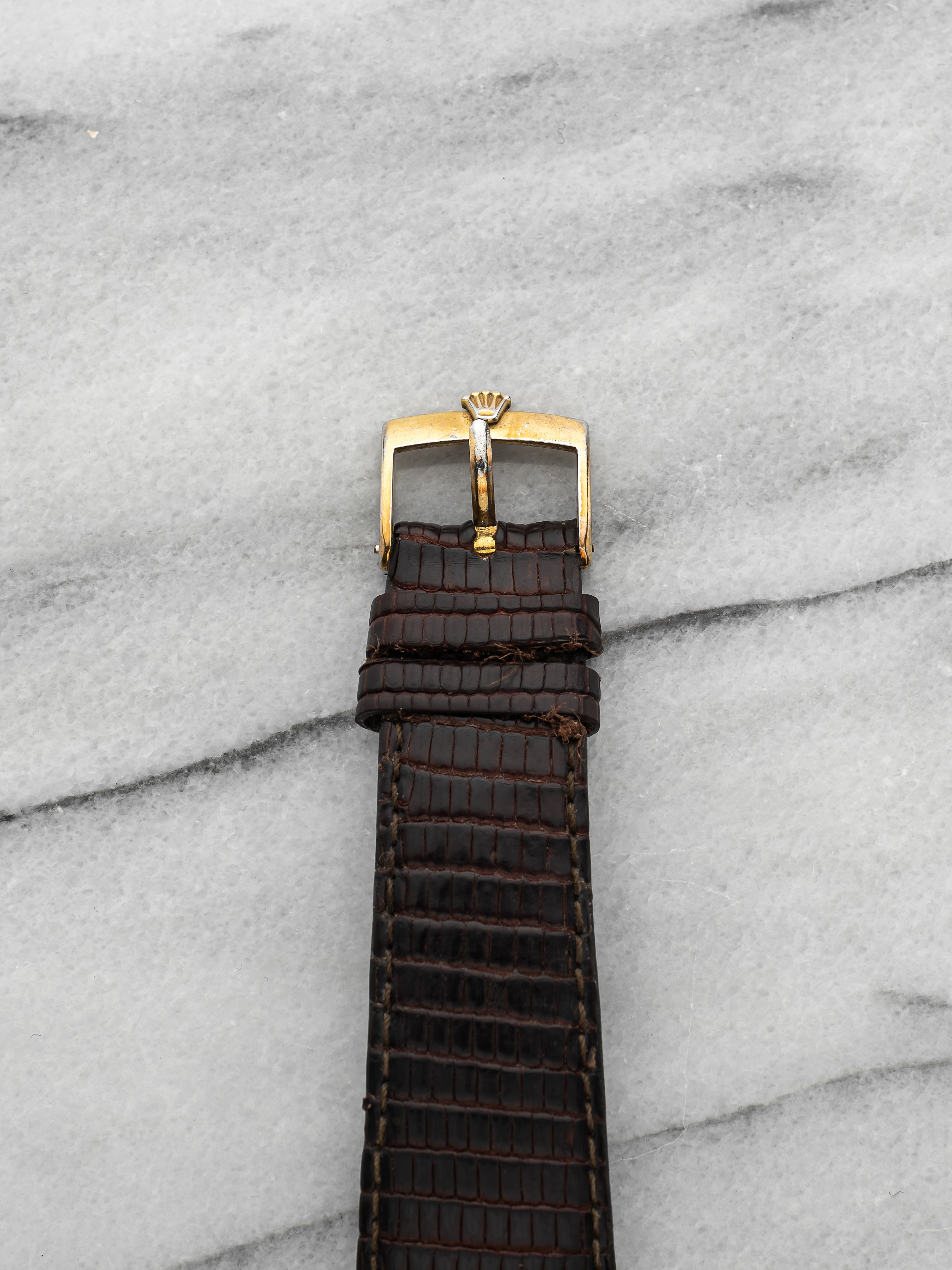 Vintage 1976 Rolex Cellini 4132-32 18K Yellow Gold Burlwood Dial Manual 29mm