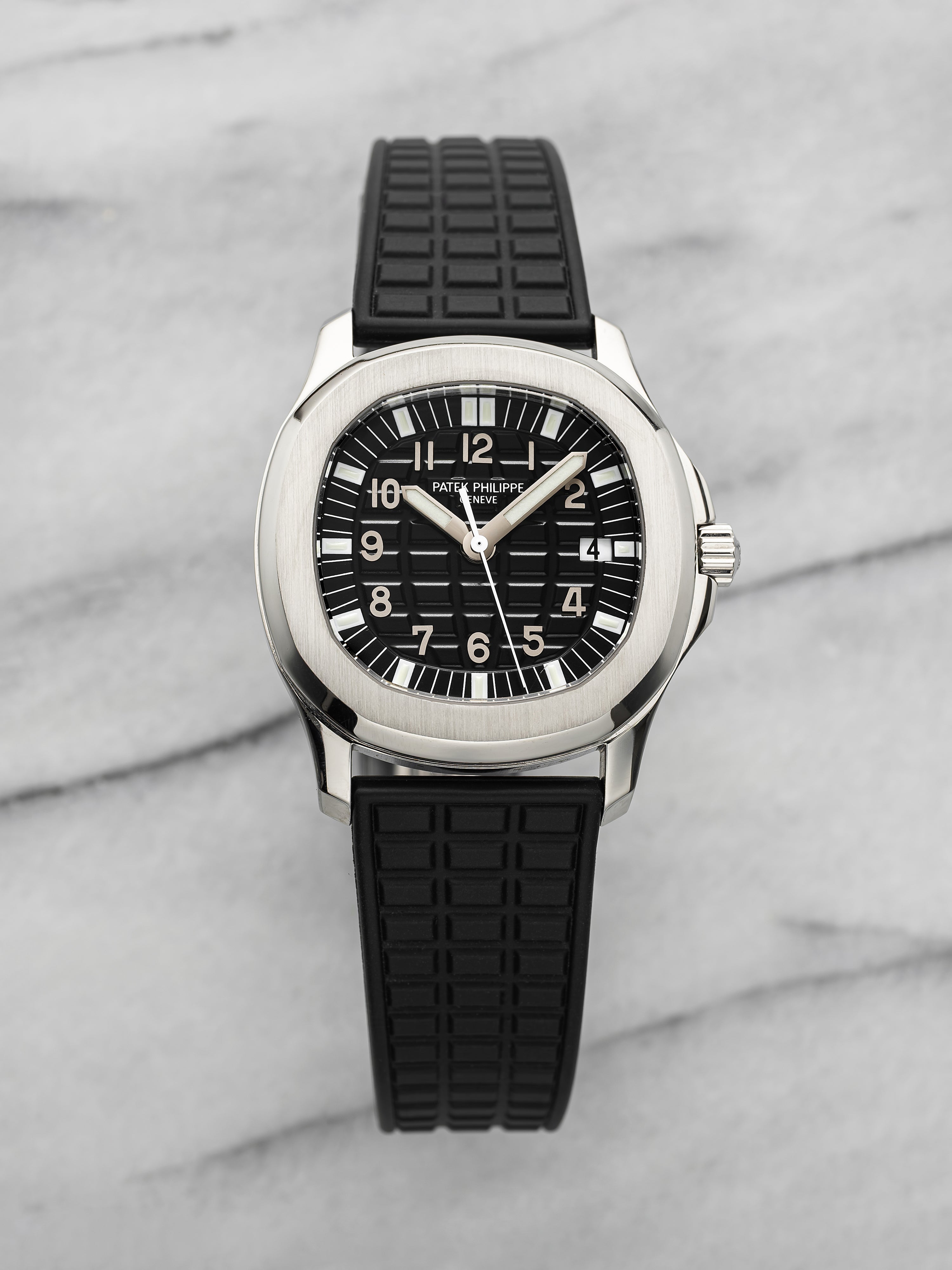 2000s Patek Philippe Aquanaut 5064A Steel Black Dial Quartz 36mm