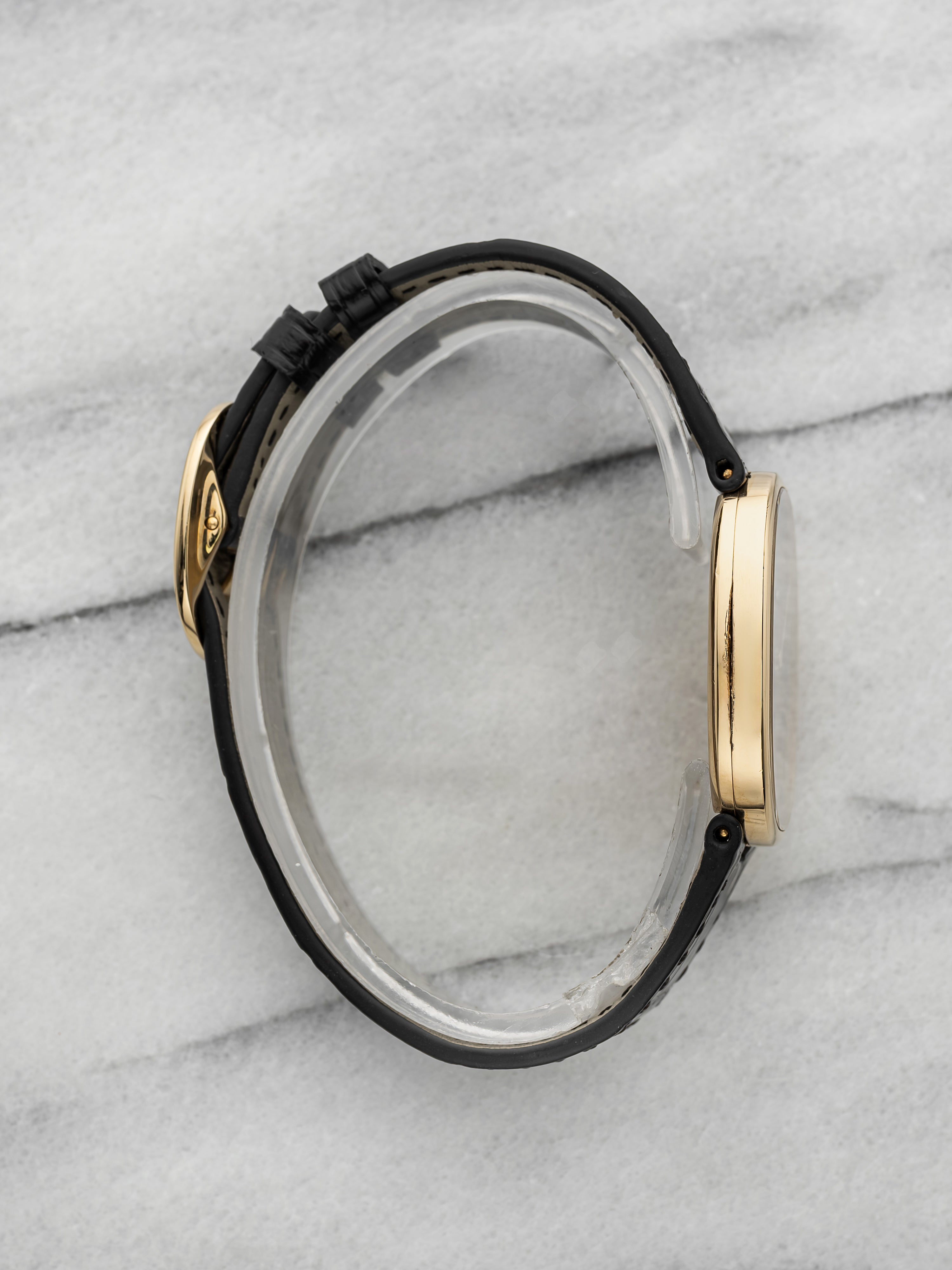 1970s Patek Philippe Ellipse 3548J 18k Yellow Gold Blue Dial Manual 28mm