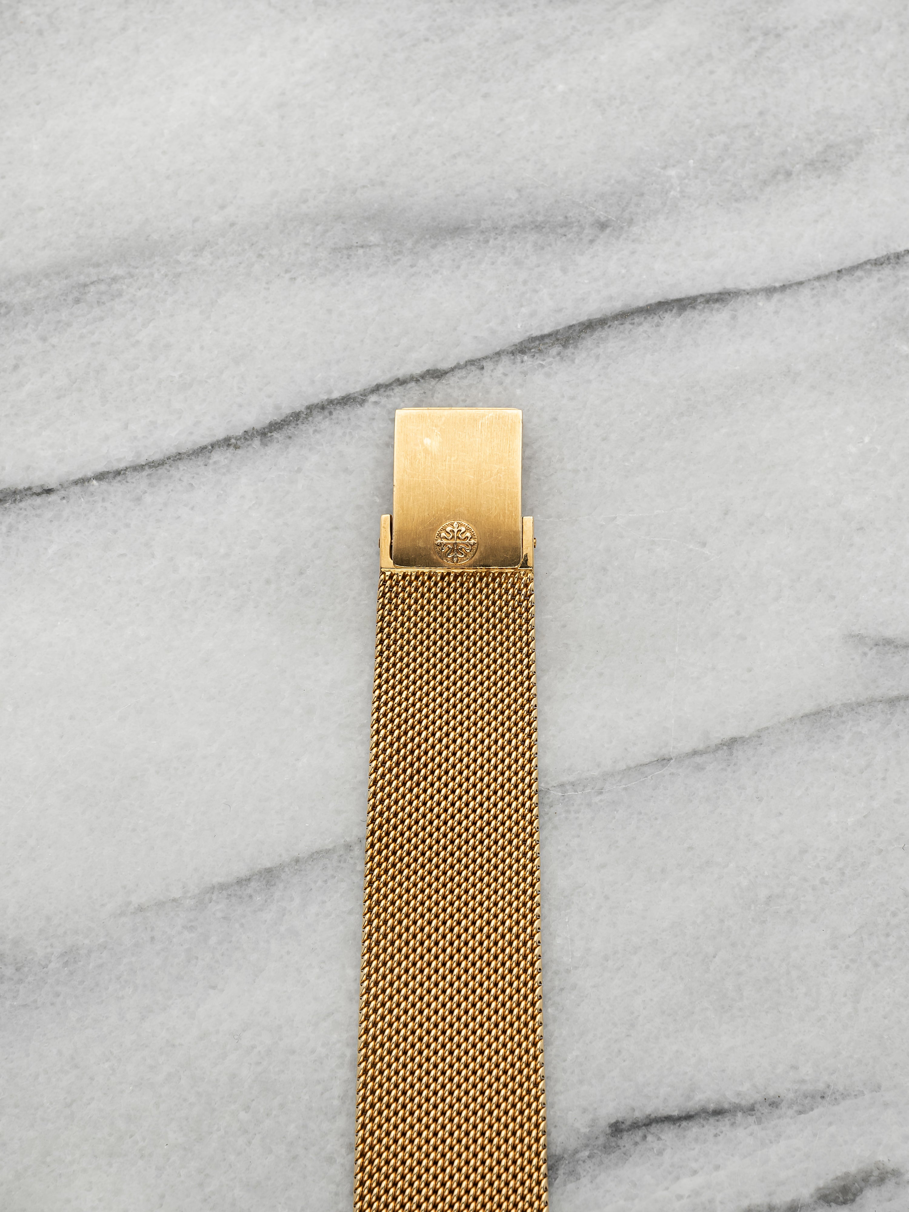 Vintage 1970s Patek Philippe 18K YG Silver Dial Diamond Bezel Manual 32mm