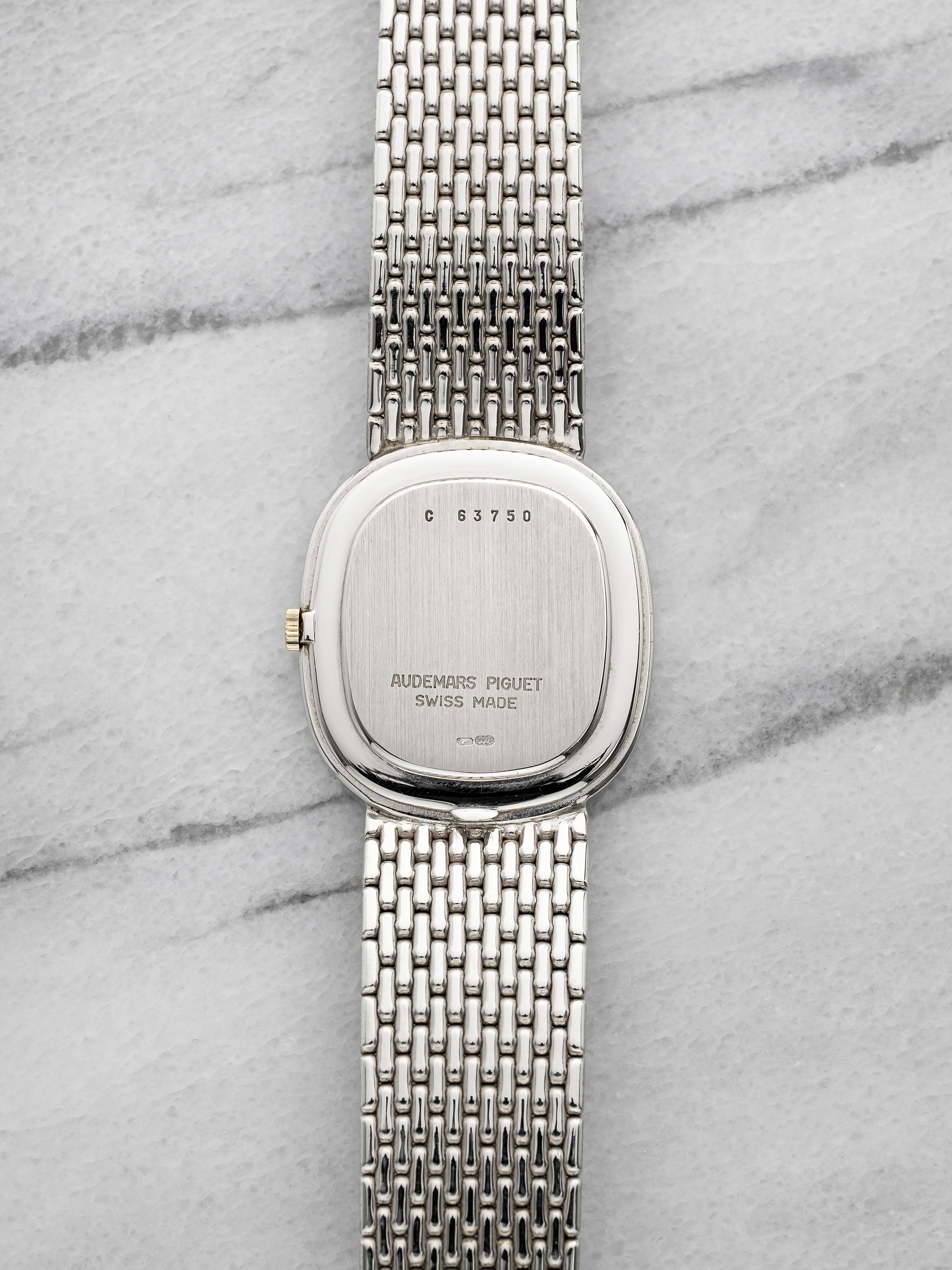 Audemars Piguet Ellipse - 18K White Gold, Sapphire & Diamond Pave Etched Sun Dial