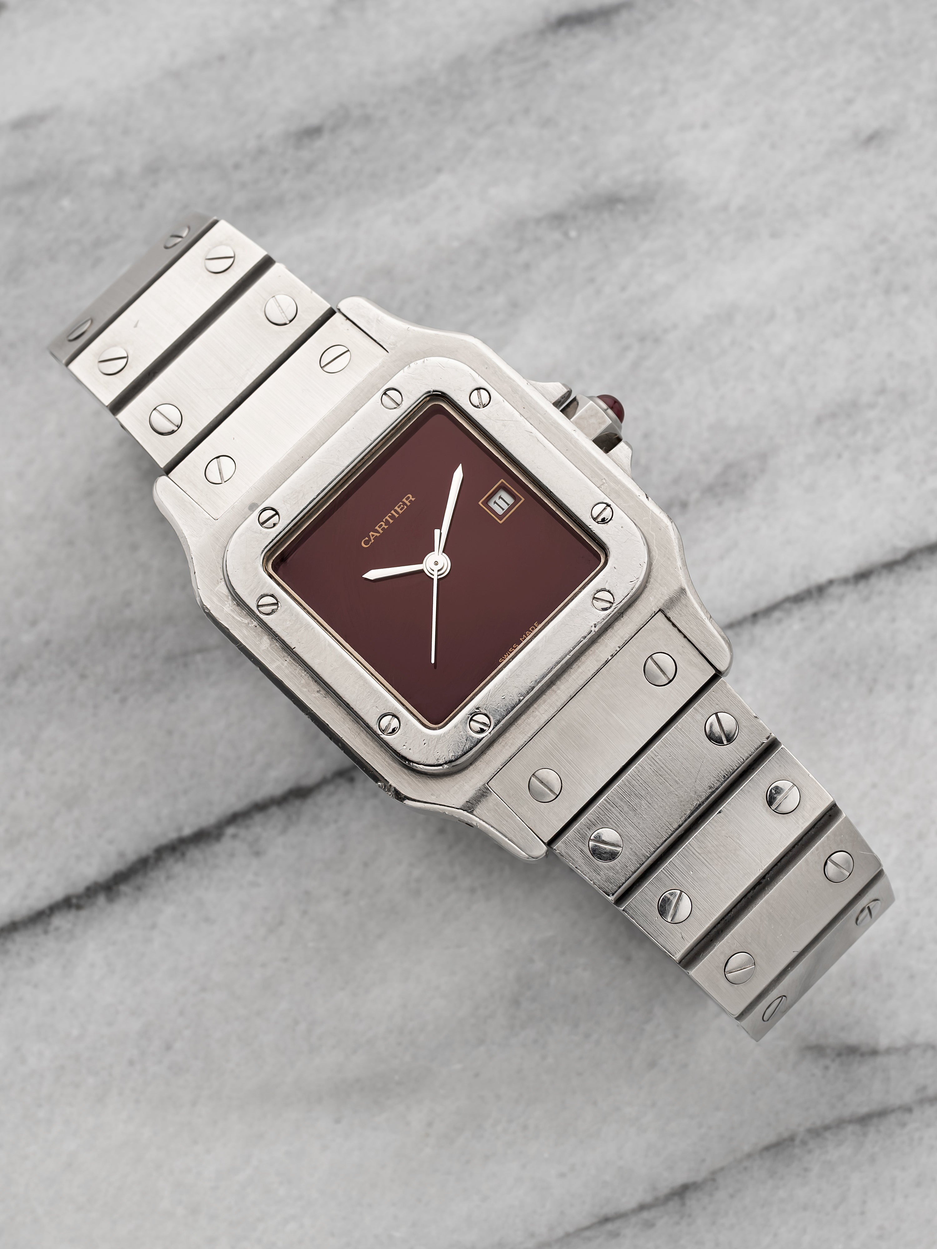 1983 Cartier Santos 2960 - Burgundy Dial