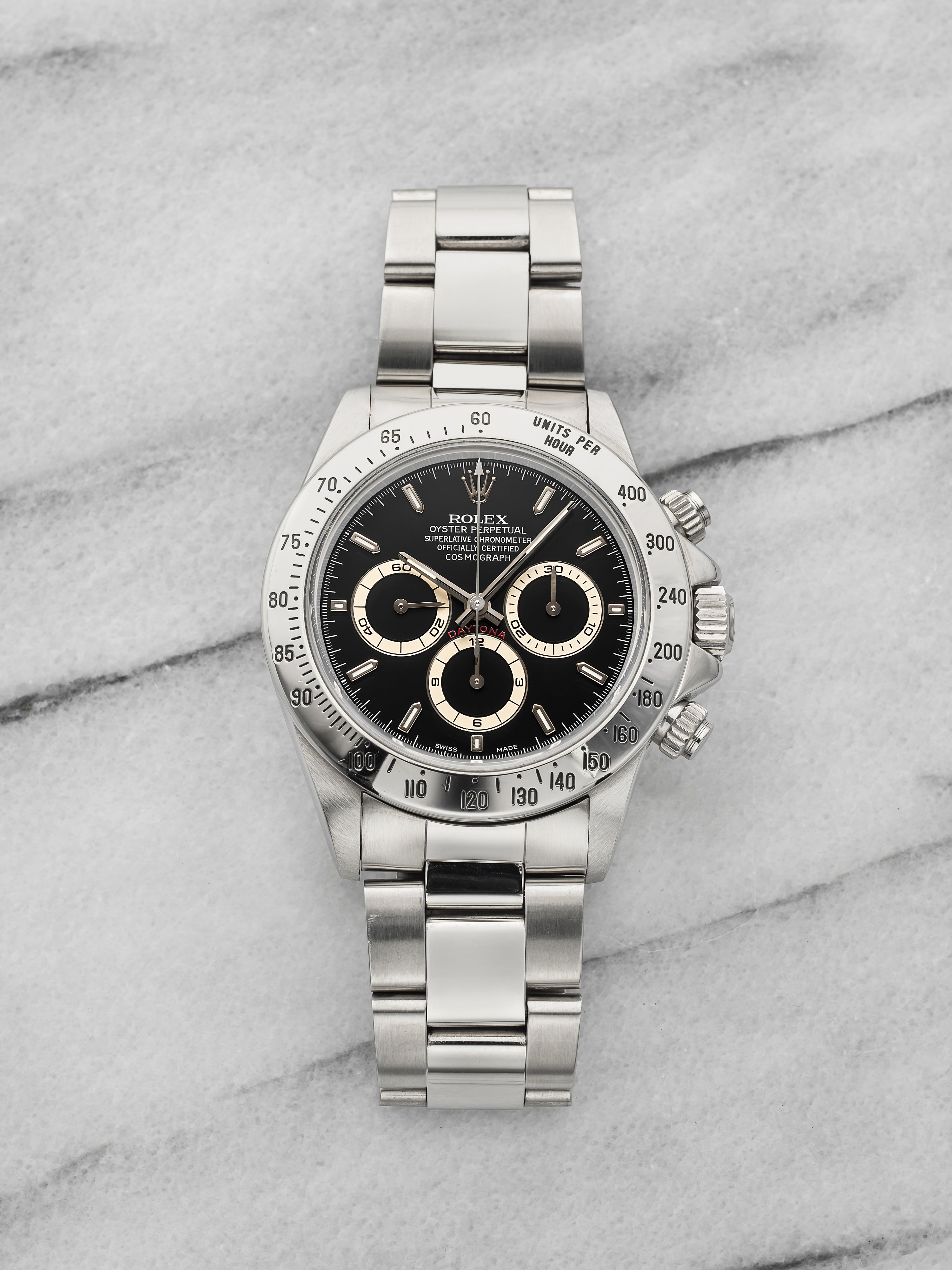 Vintage 1997 Rolex Daytona 16520 Steel Black Cream Subdials Auto 40mm