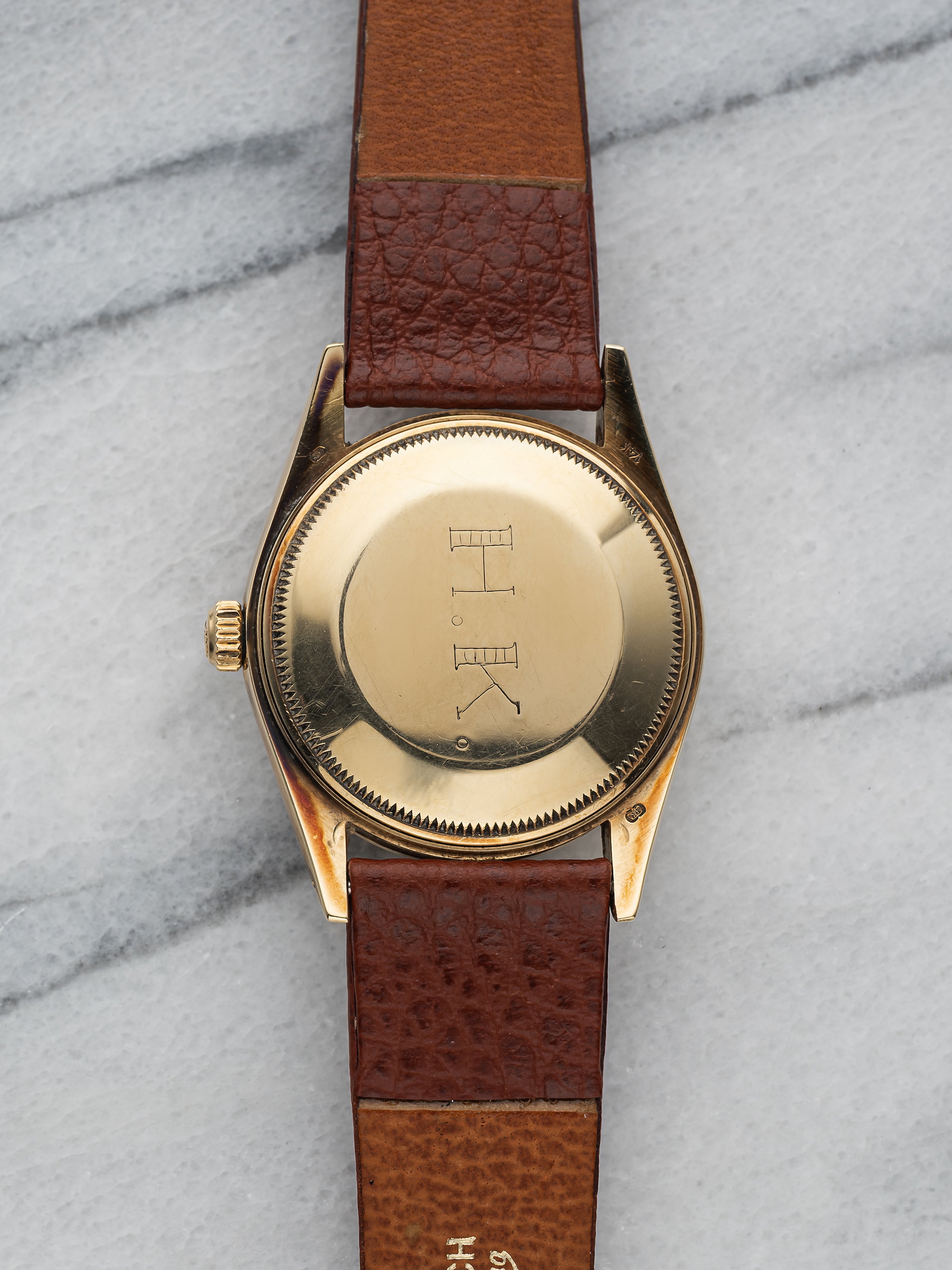 1987 Rolex OP 15037 - Yellow Gold Mocha Dial