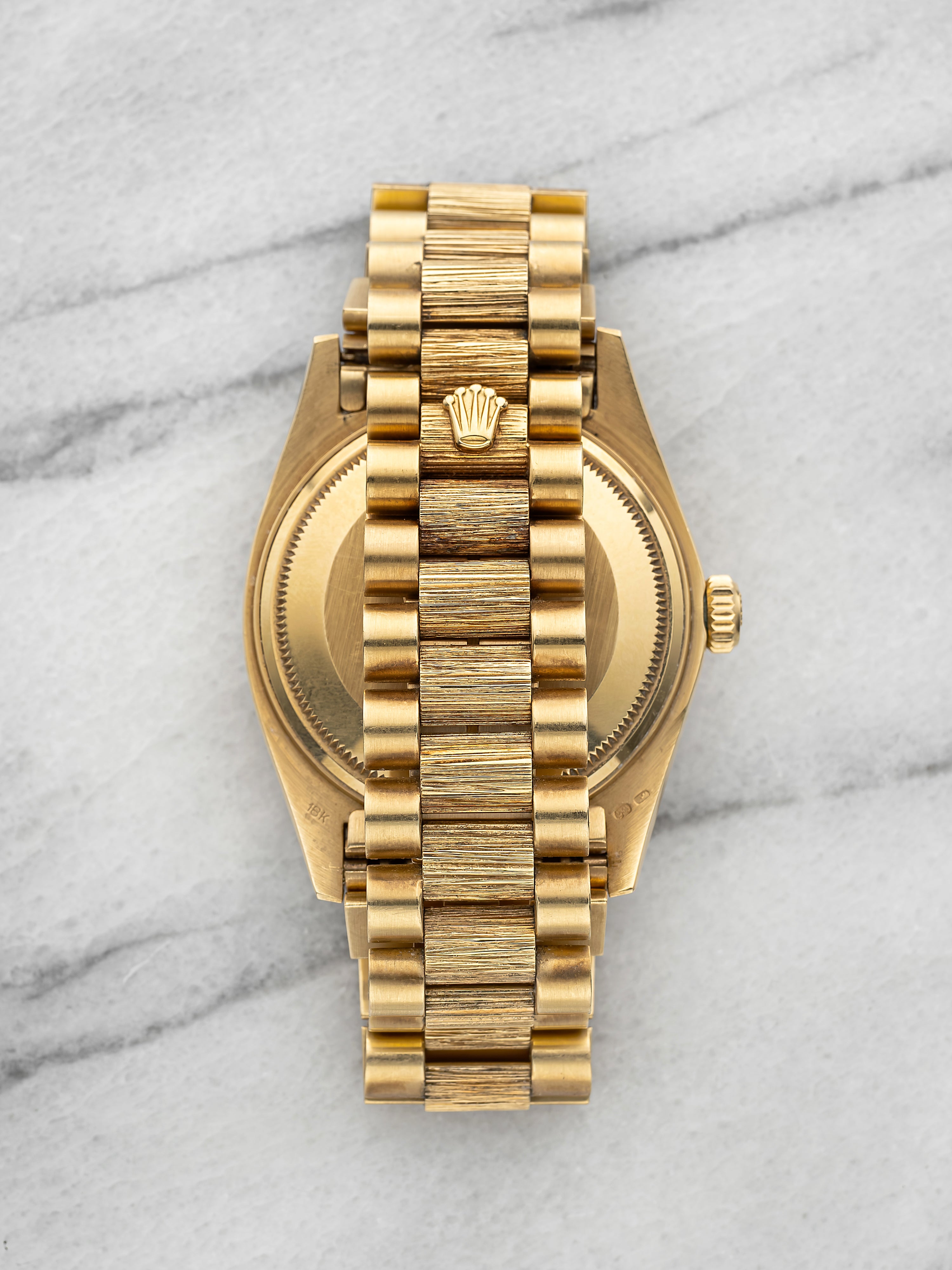 1979 Rolex Day-Date 36 18078 - 18K Yellow Gold Bark Finish
