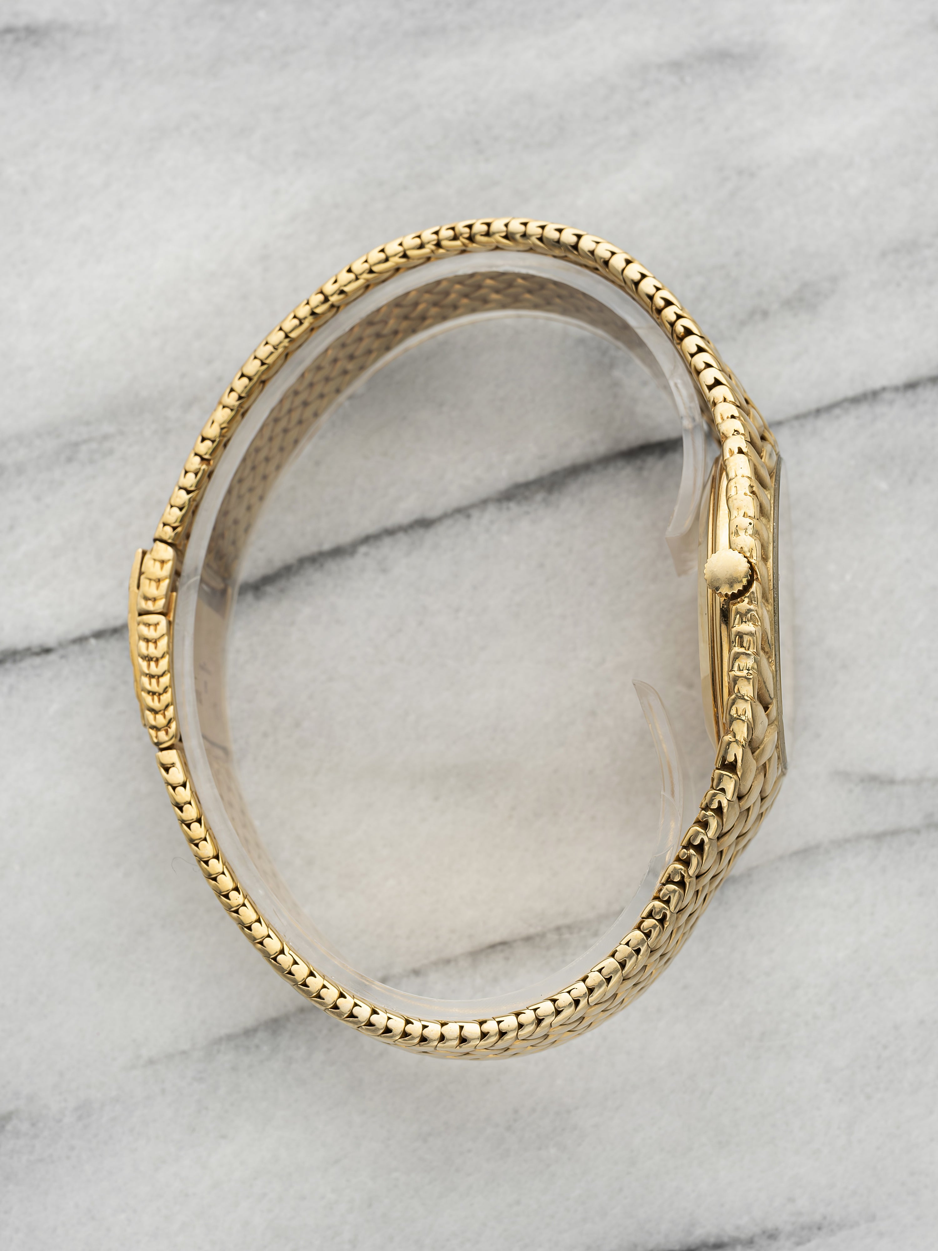 Vintage 1990s Audemars Piguet Cobra 5403 18K YG Champagne Diamond Dial Auto 35mm