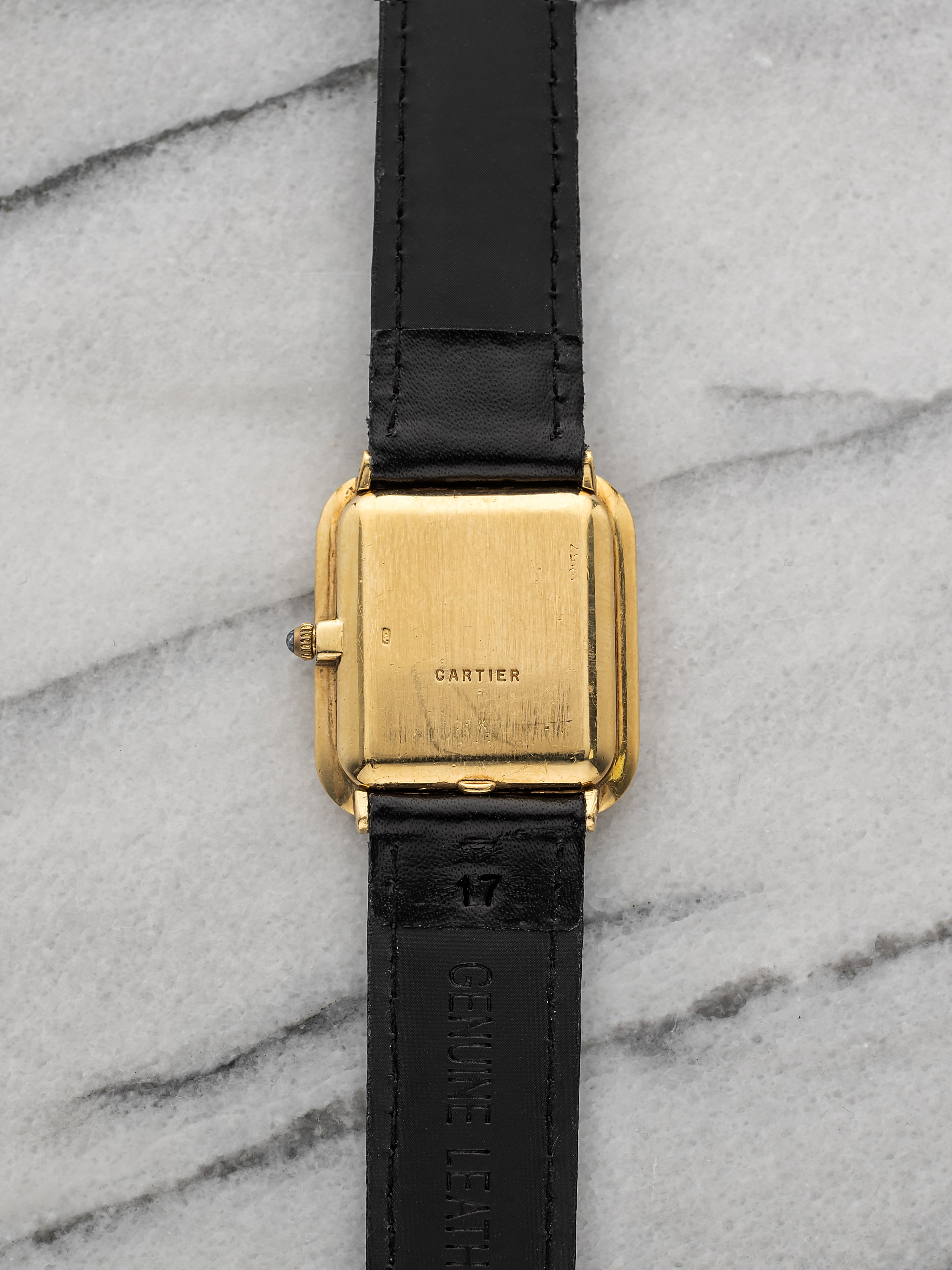 Cartier Gold Watch - Onyx Dial