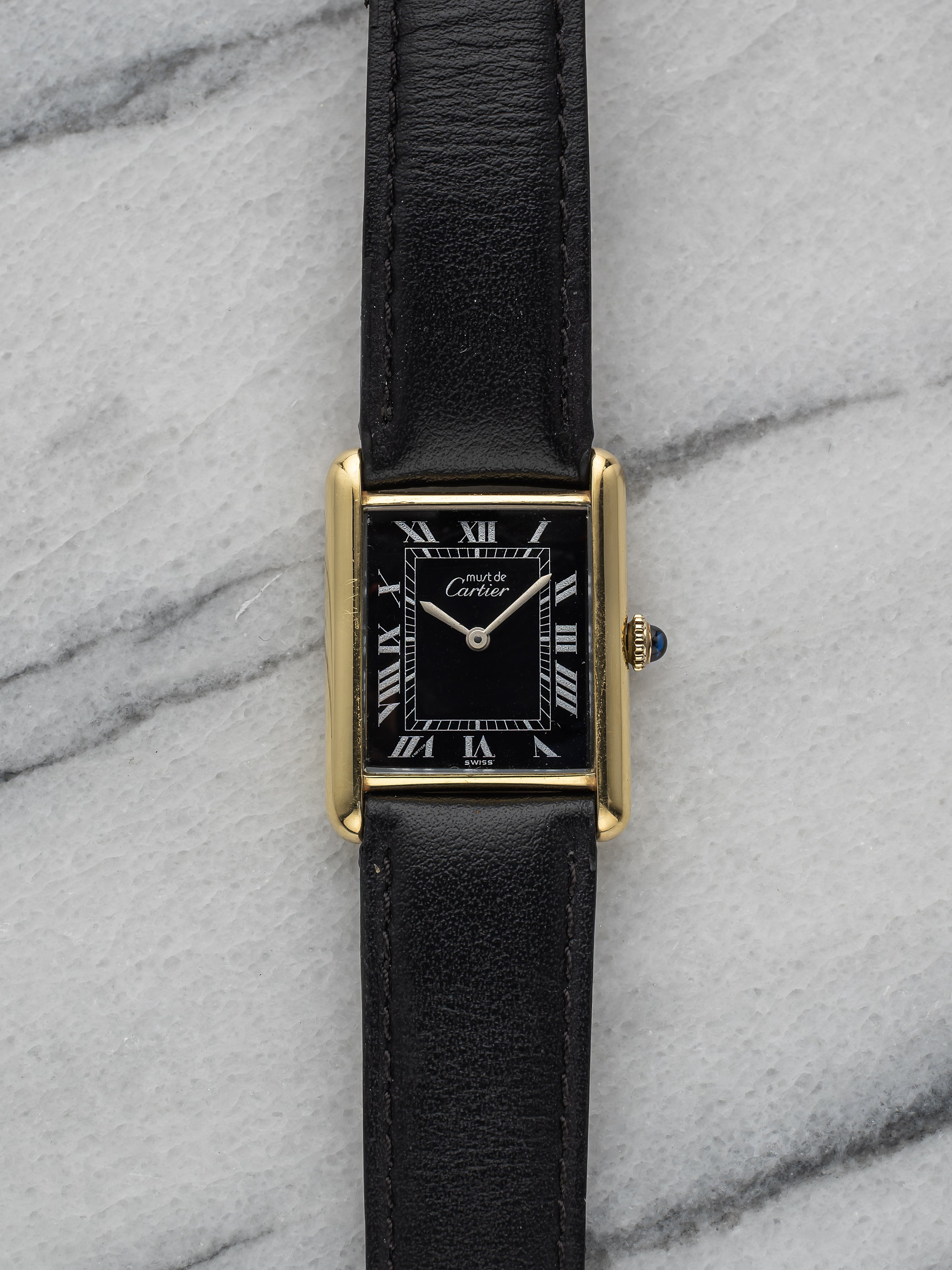 Cartier Tank – Black Roman Dial