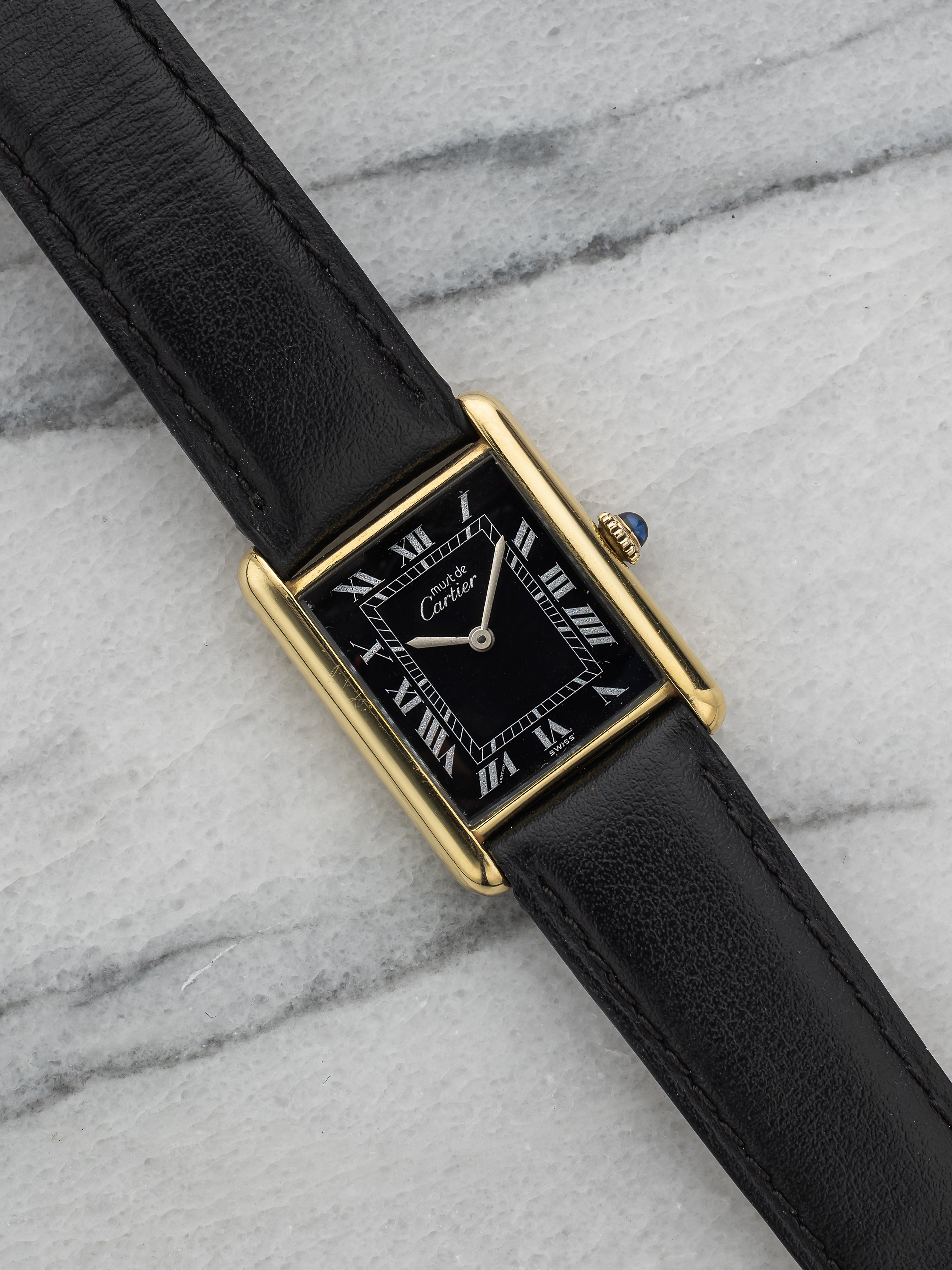 Cartier Tank – Black Roman Dial