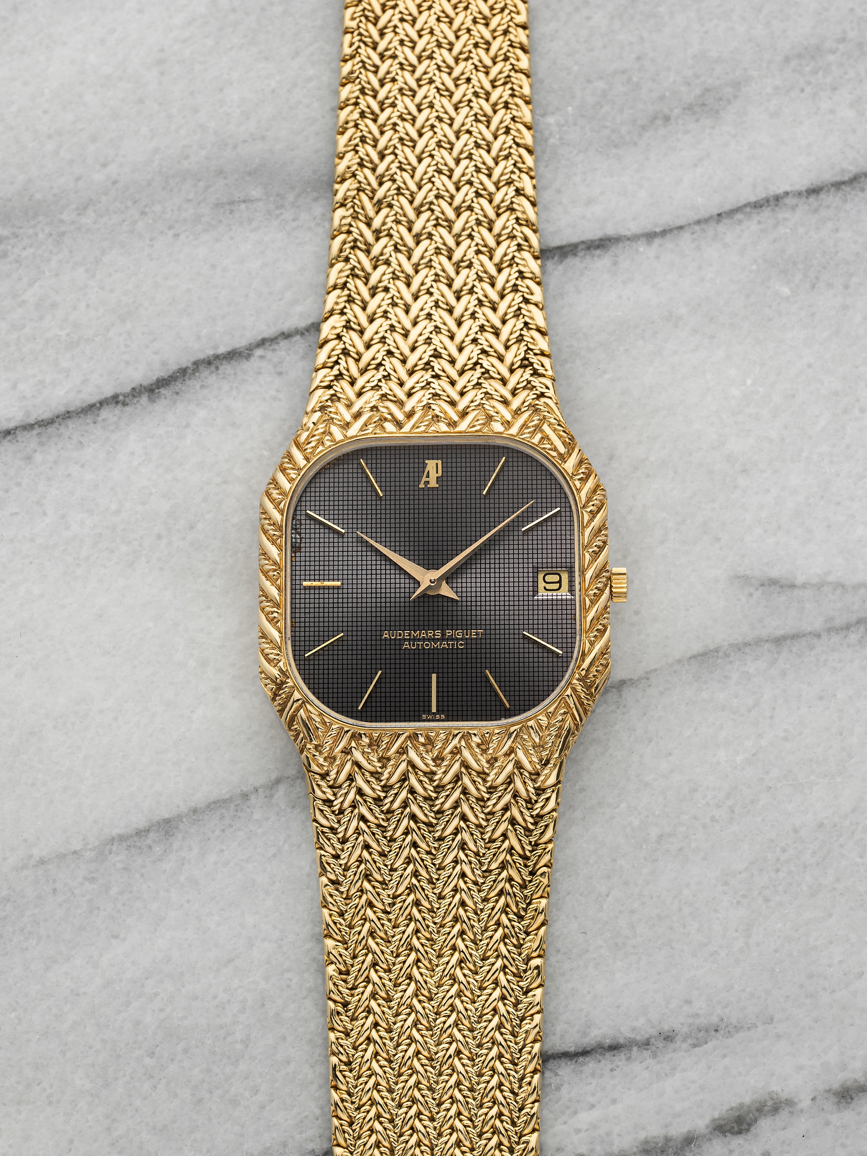 Vintage 1980s Audemars Piguet Cobra 18K YG Chocolate Dial Auto 33mm