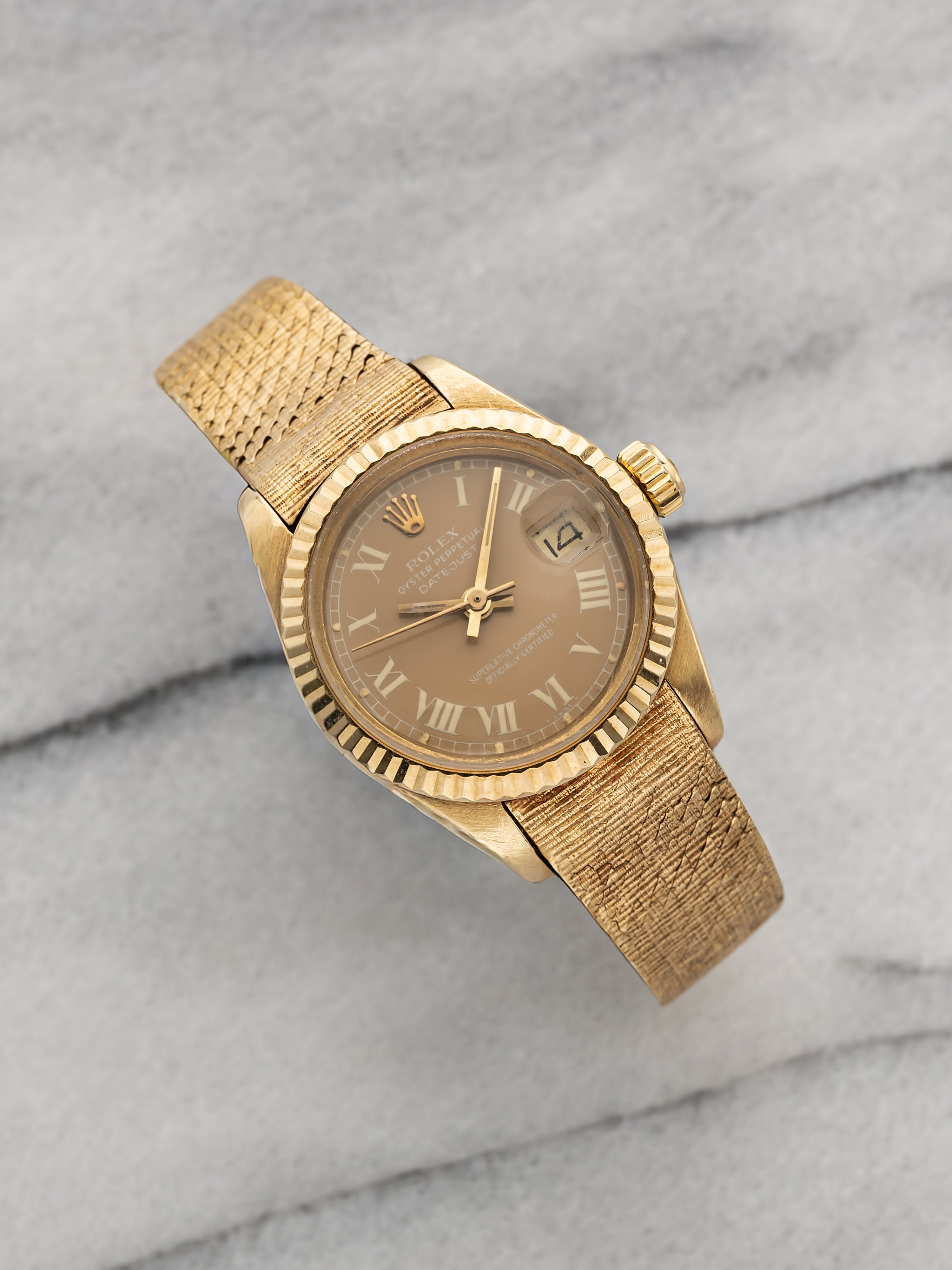 1965 Ladies Rolex DateJust 6517- Integrated Havanna Buckley Dial