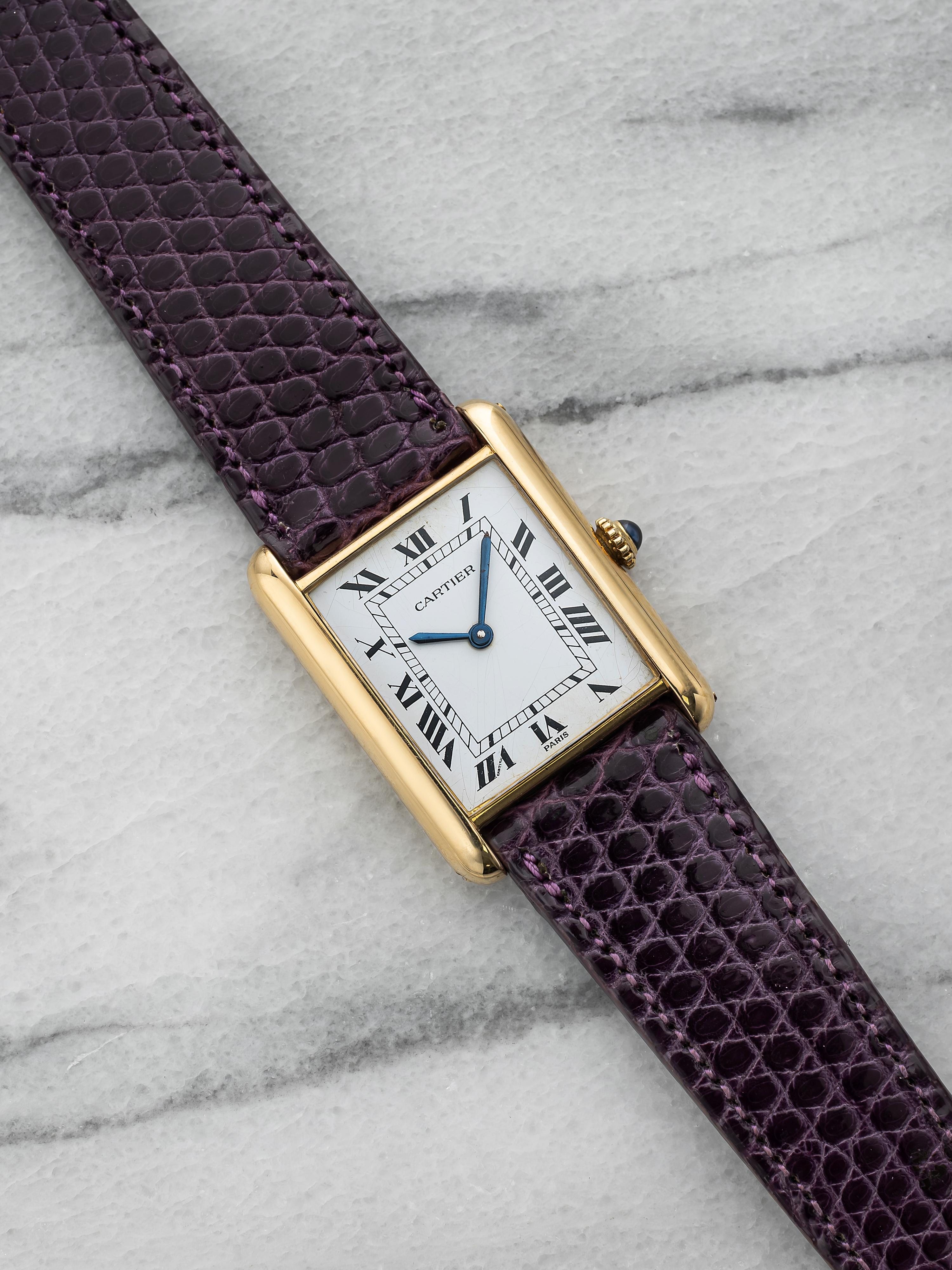 Cartier Tank Louis 78086 18K Yellow Gold White Roman "Paris" Dial Manual 23x30mm