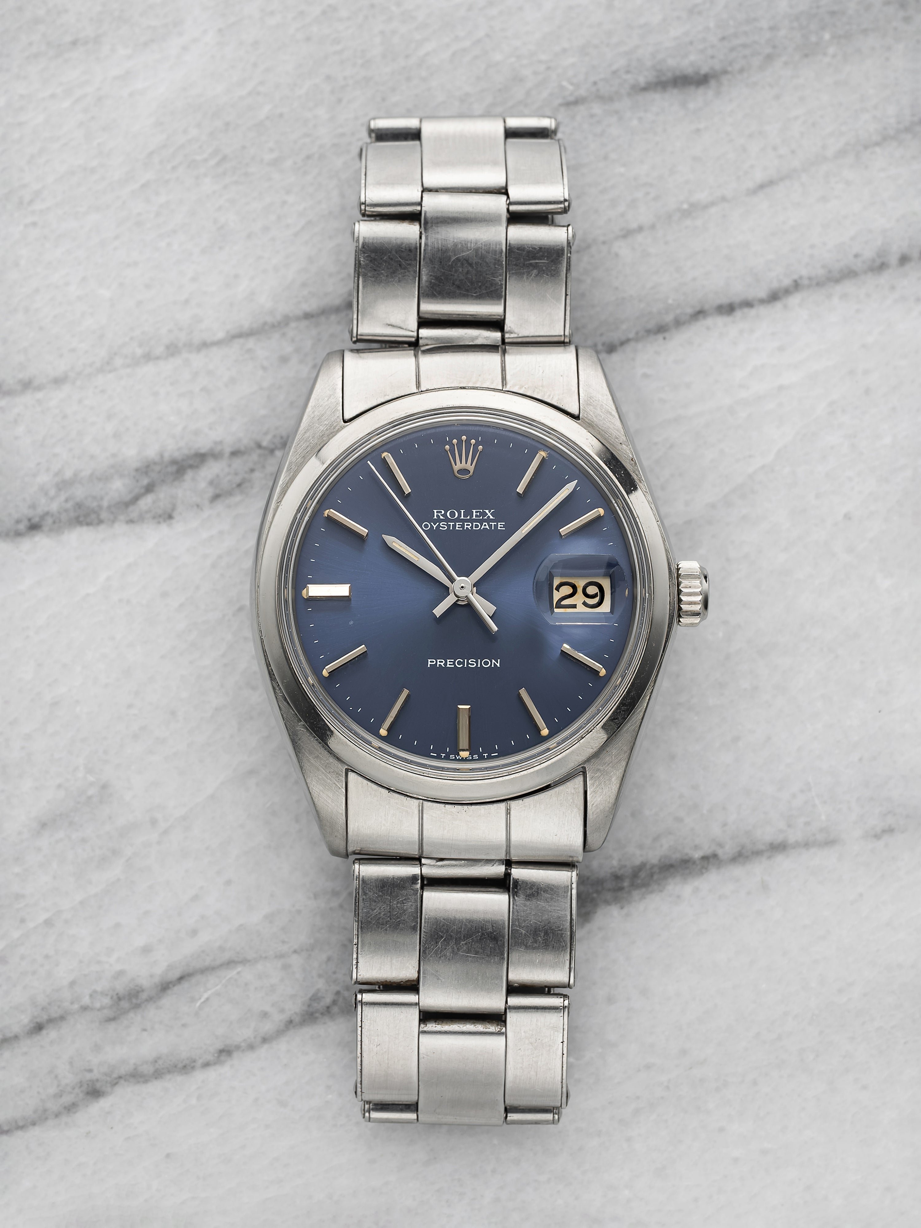 1968 Rolex Oysterdate Precision 6694 - Stainless Steel, Blue Dial