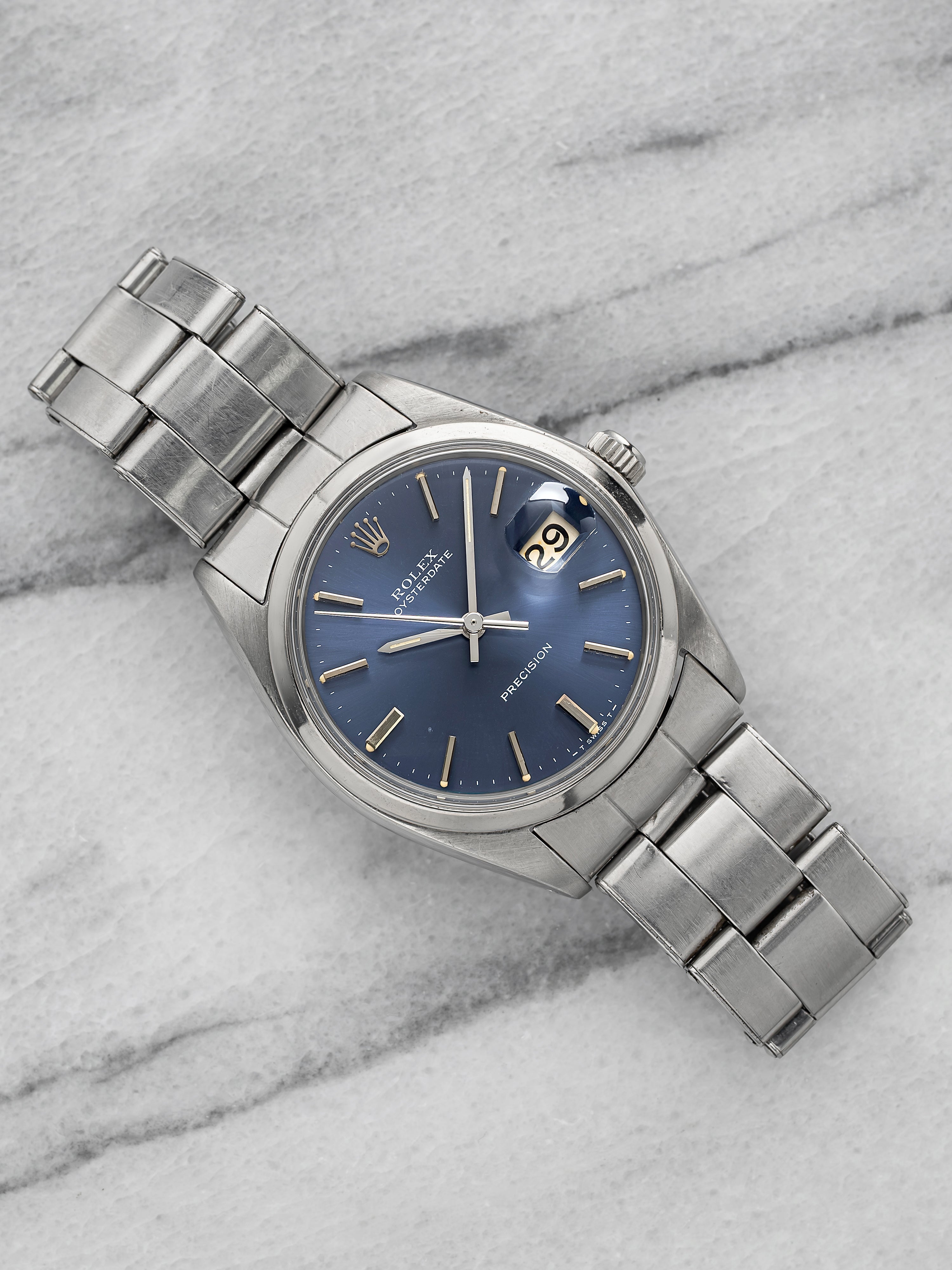 1968 Rolex Oysterdate Precision 6694 - Stainless Steel, Blue Dial