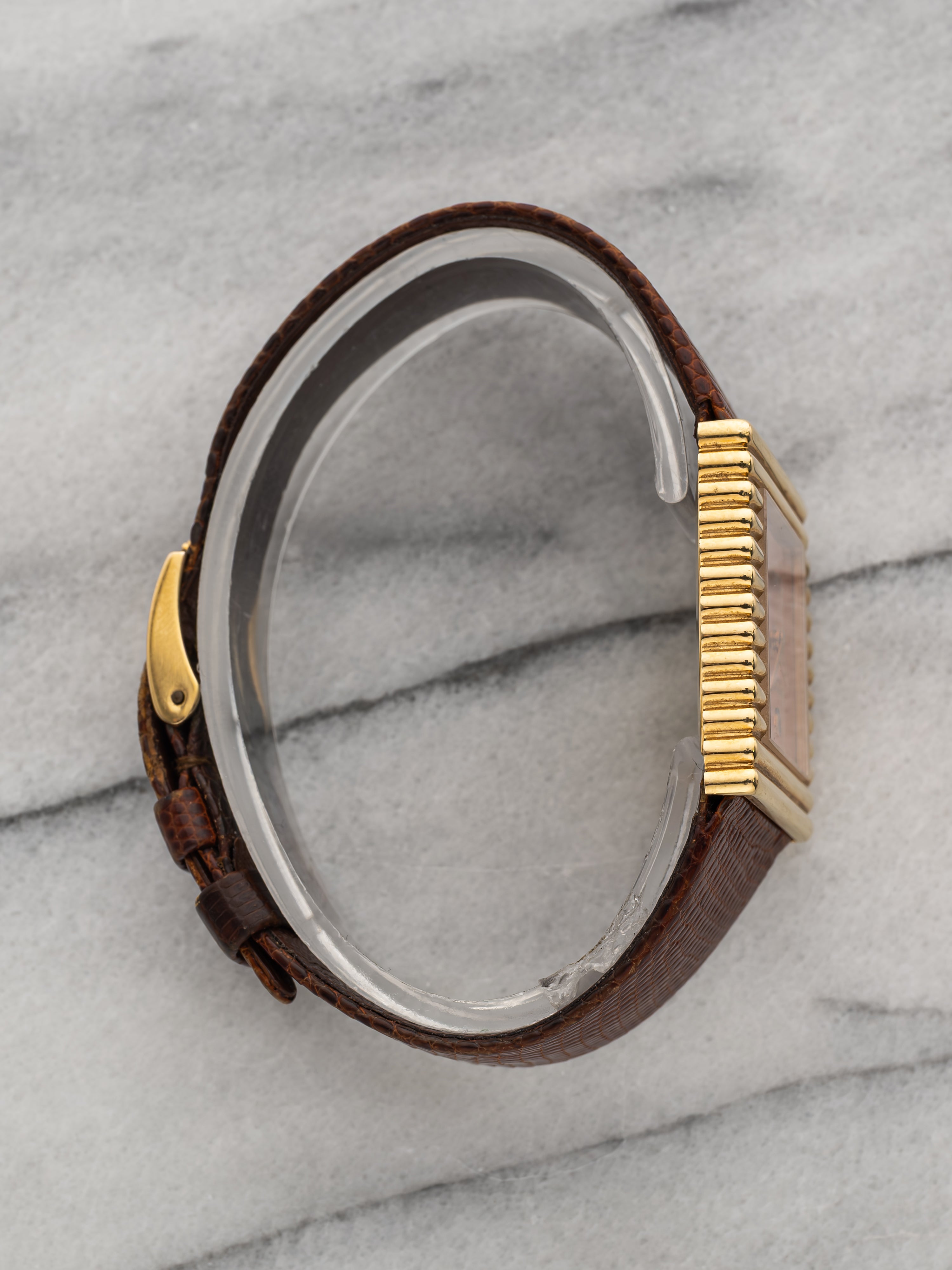 Rolex Cellini Asymmetric 4015 - Ribbed Bezel, Pink Mirror Dial