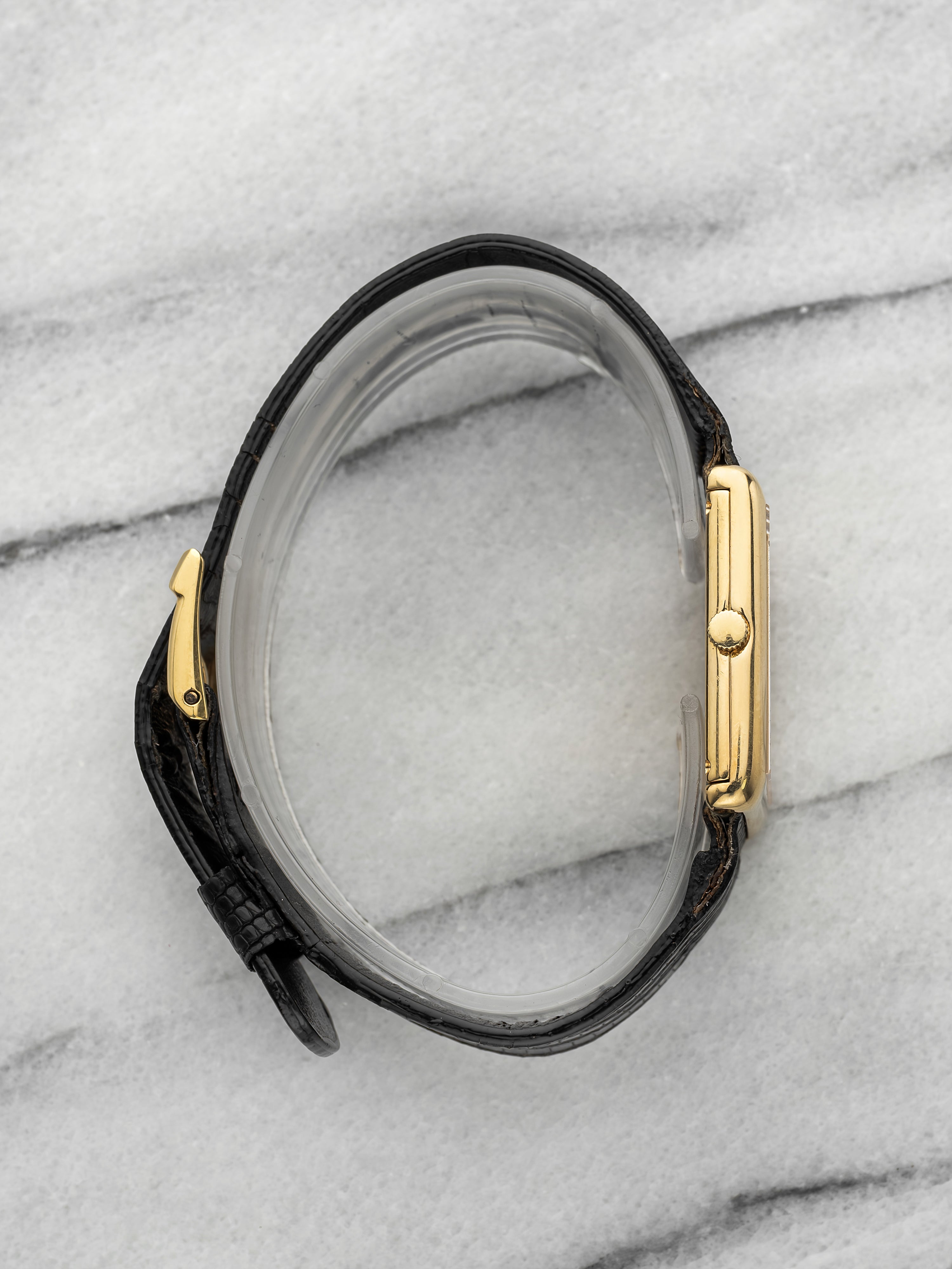Vintage 1970s Piaget Protocole 9150 18K YG Onyx Pavé Diamond Dial Manual 23 mm