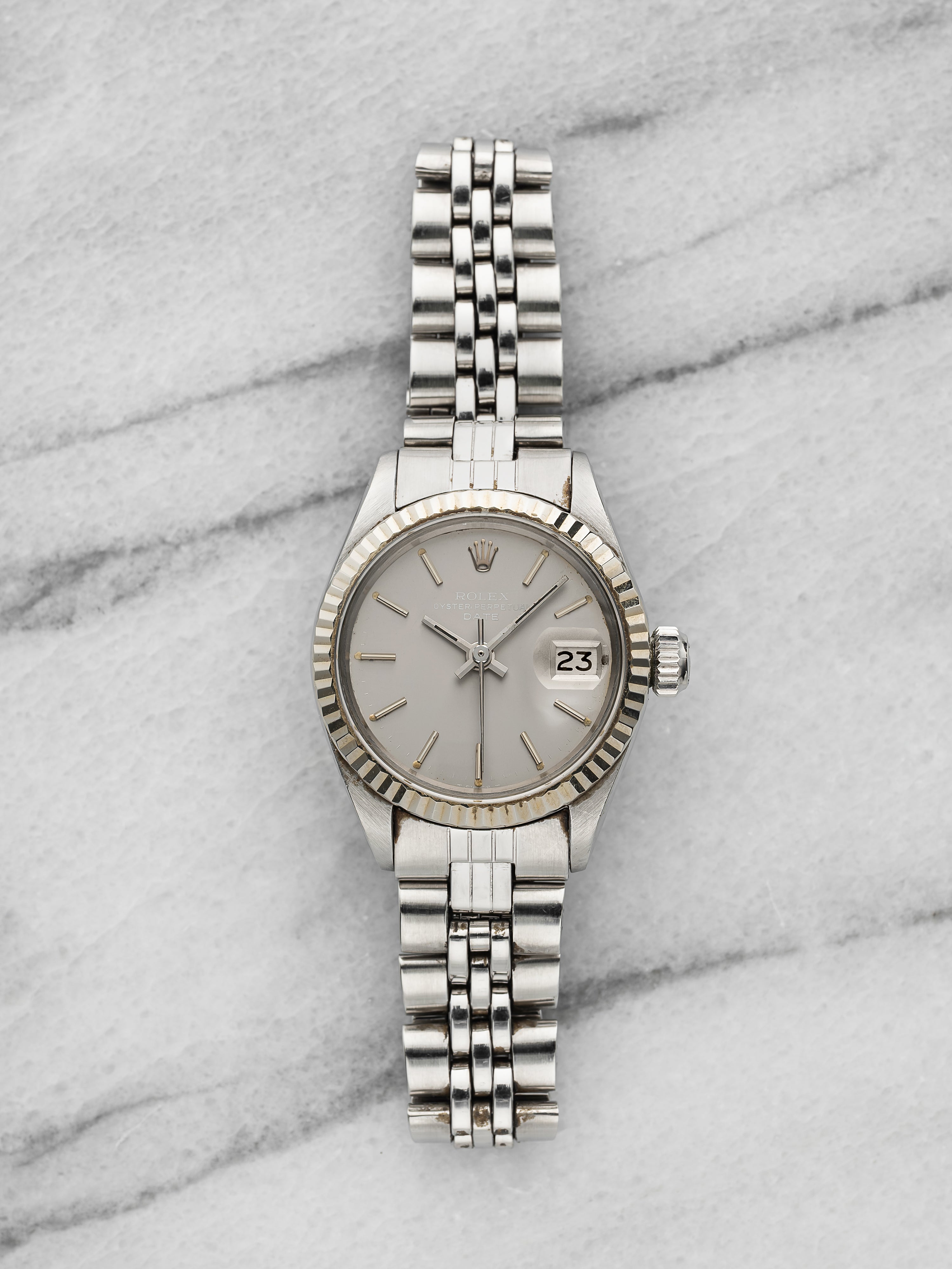 1971 Rolex Lady Date 6917 - Stainless Steel Grey Ghost Dial