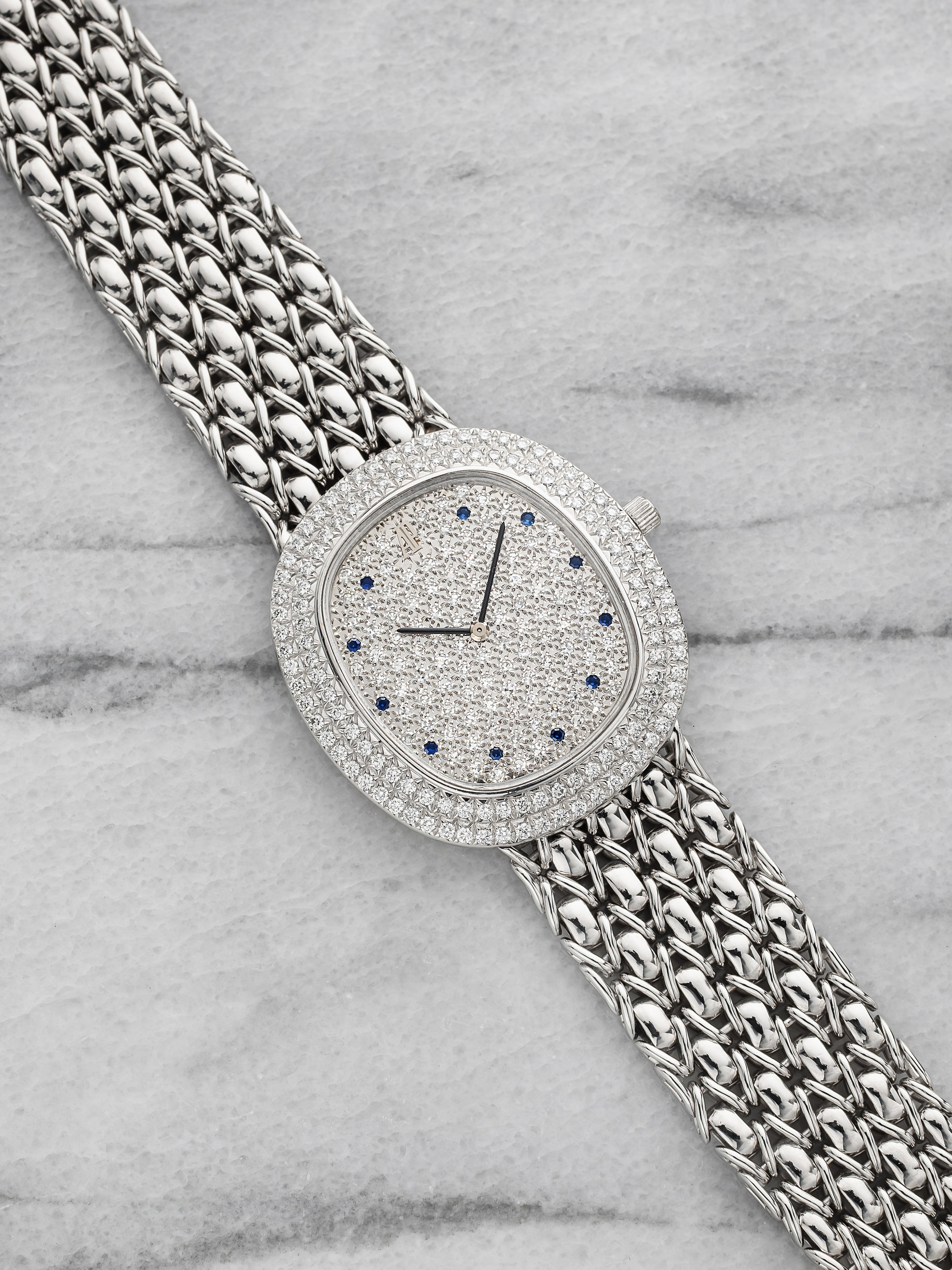 Audemars Piguet Feather - 18K White Gold, Pave & Sapphire Dial