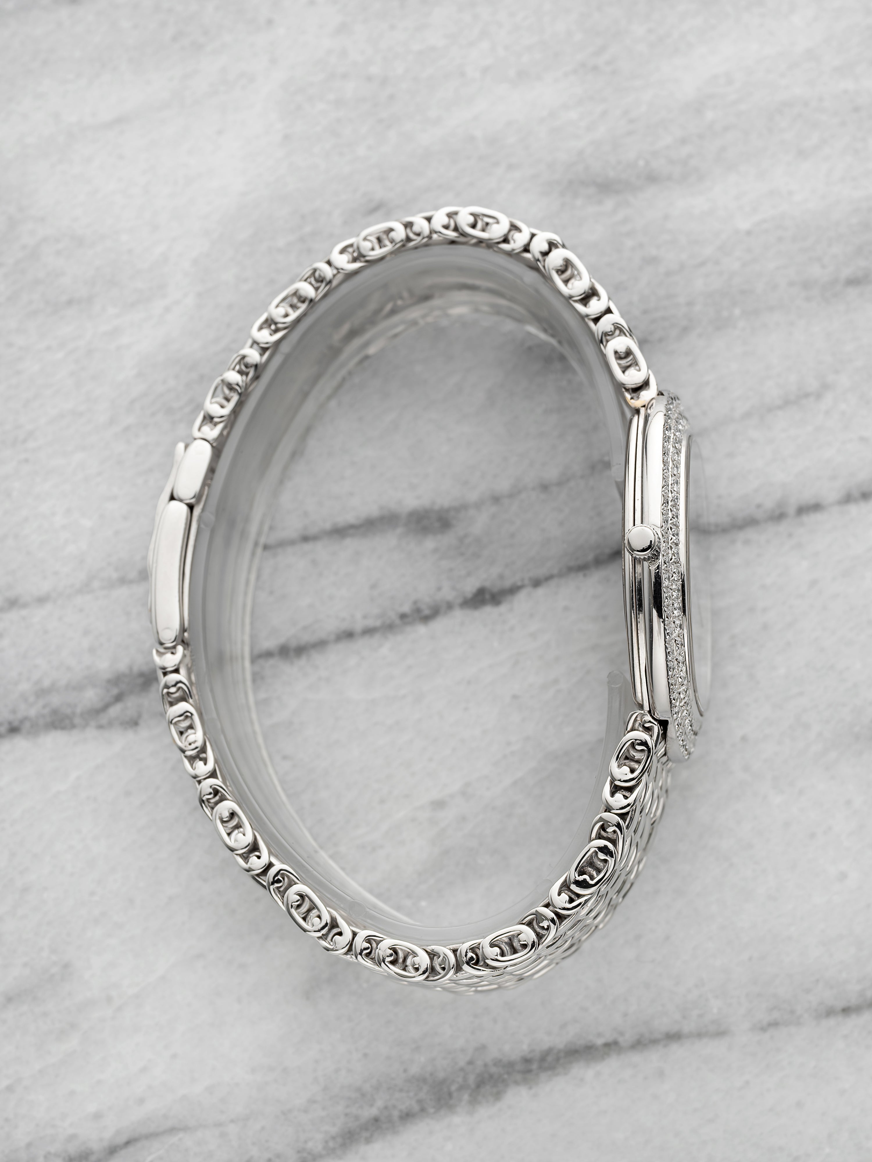 Audemars Piguet Feather - 18K White Gold Pave & Sapphire Dial