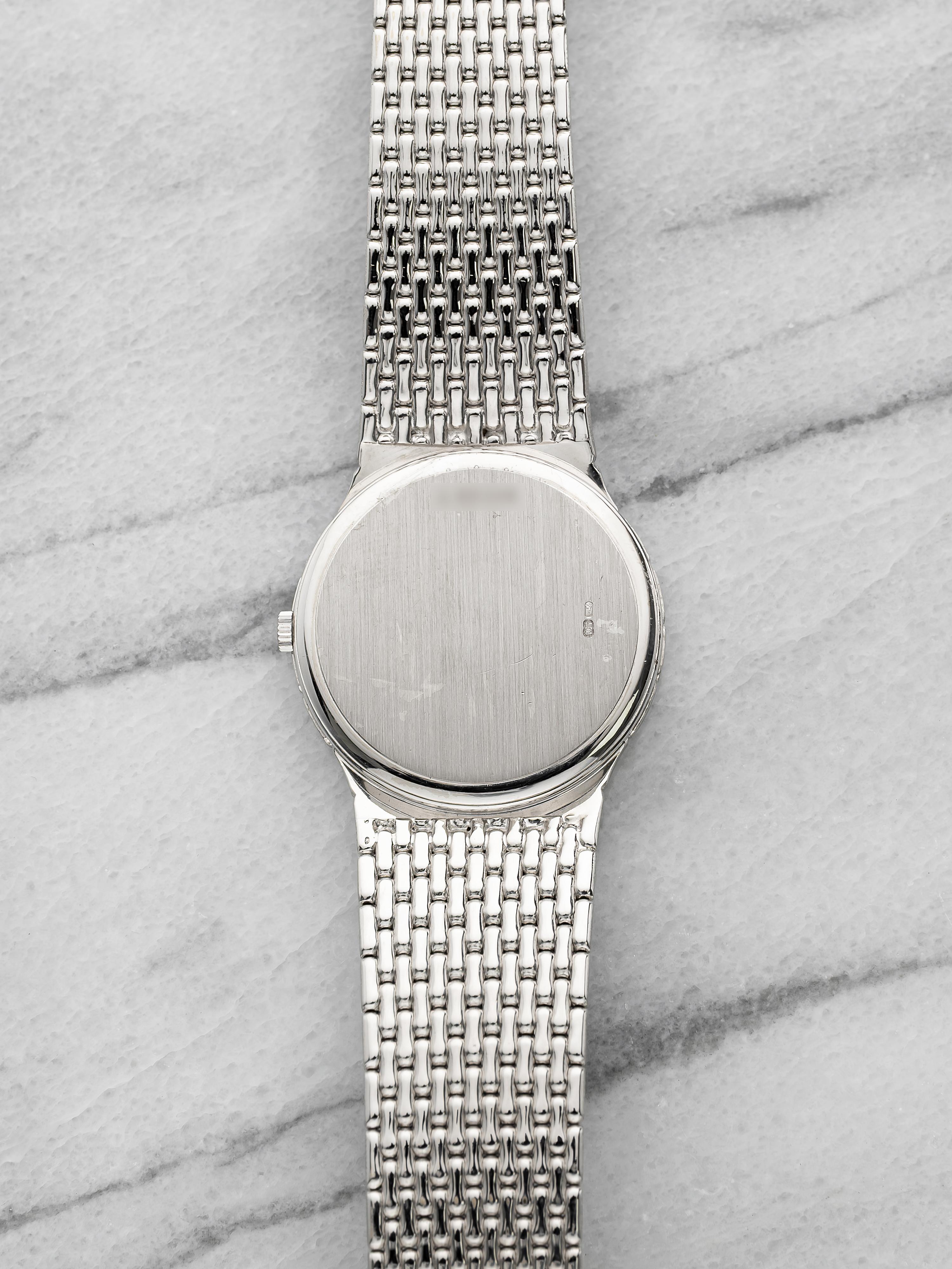 1989 Audemars Piguet Round Cobra 18K WG Matte Silver Diamond Dial Manual 32mm