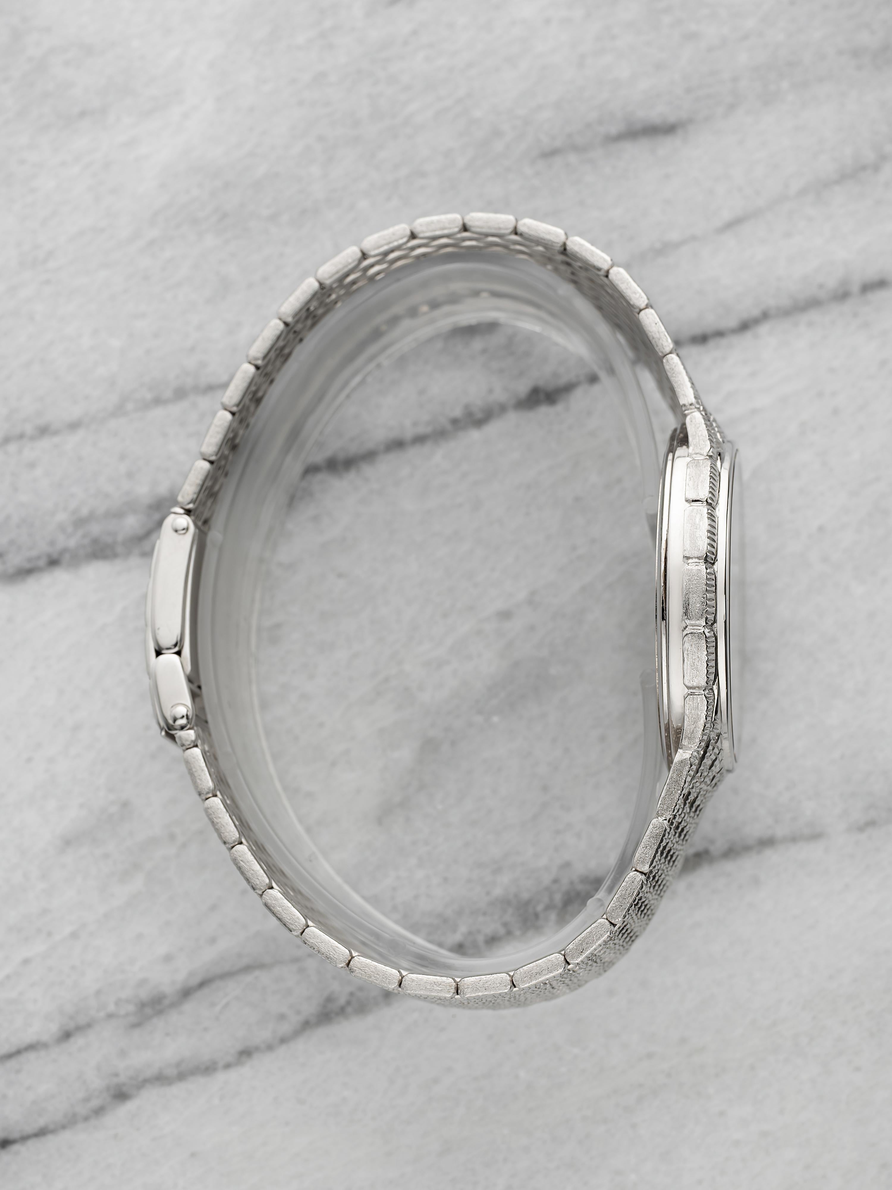 1989 Audemars Piguet Round Cobra 18K WG Matte Silver Diamond Dial Manual 32mm