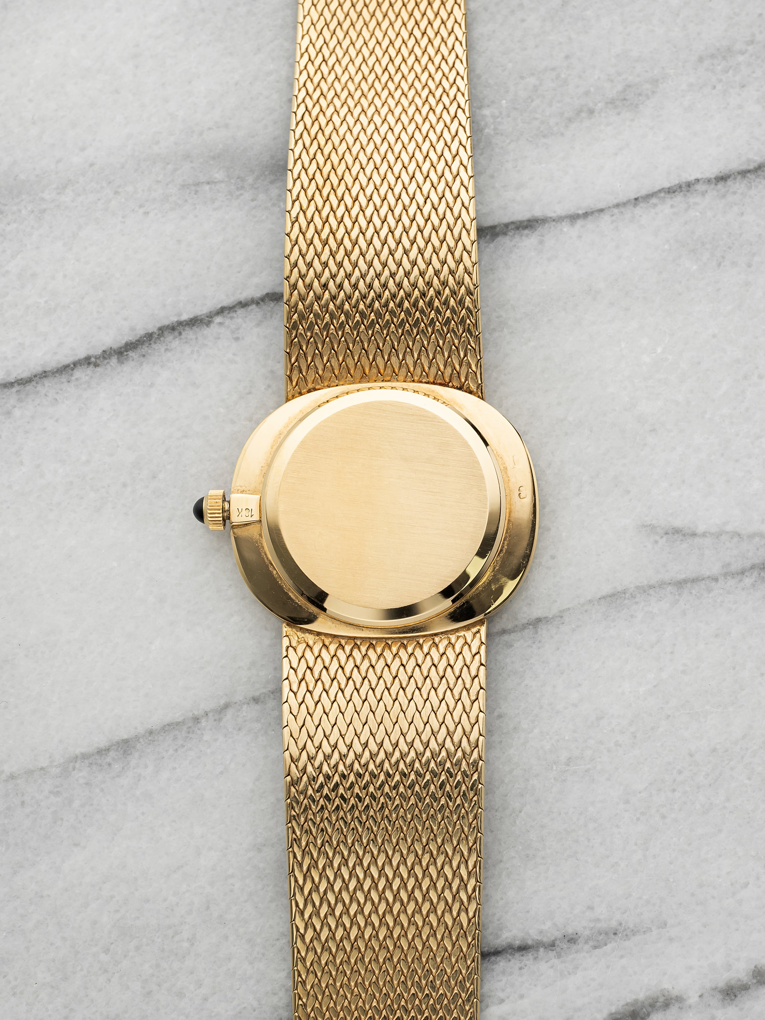 Vintage 1970s Patek Philippe Ellipse 18K YG Onyx Dial Manual 32mm