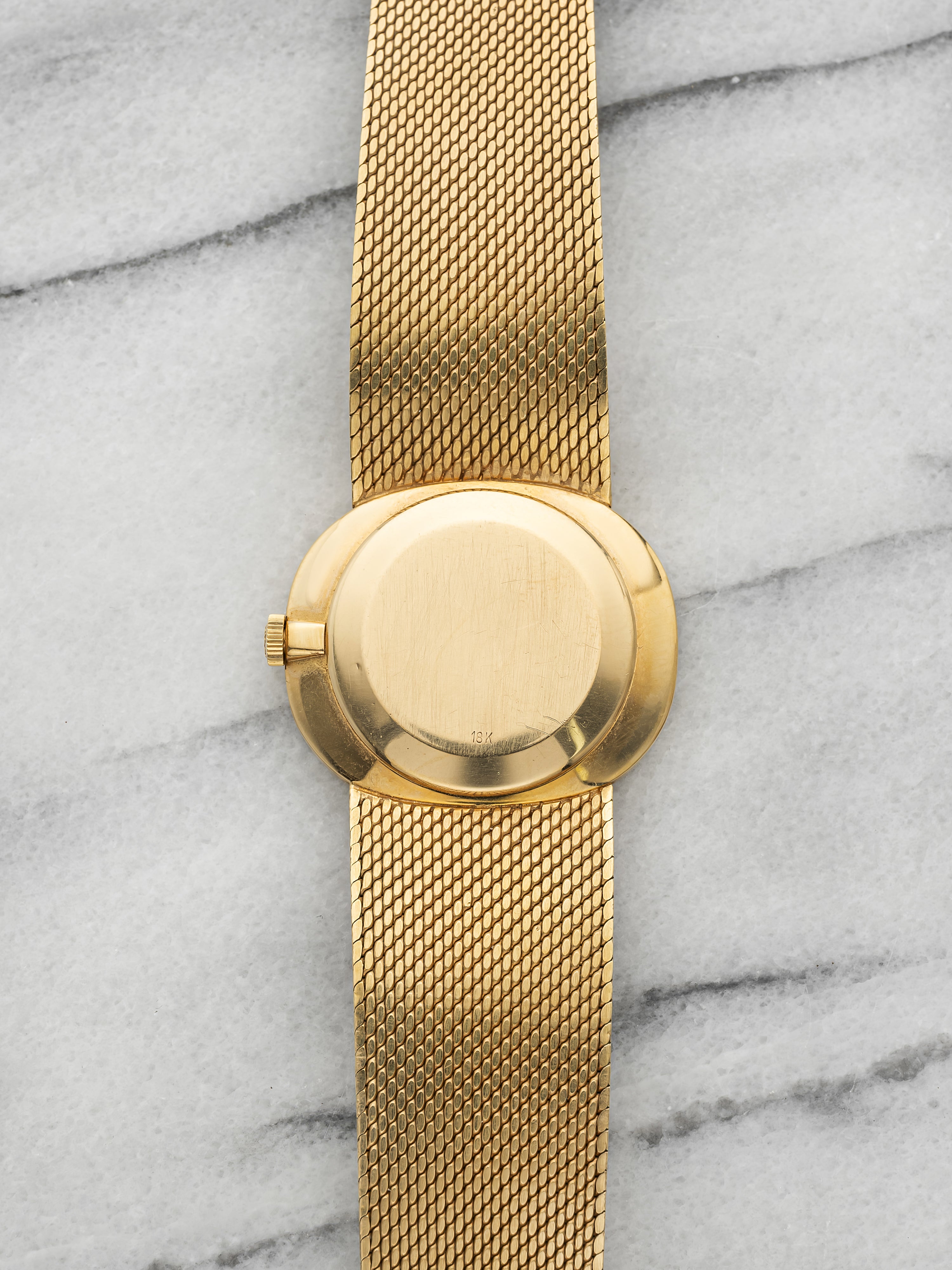 Vintage 1980s Patek Philippe Ellipse 3545 18k YG Champagne Dial Manual 32mm