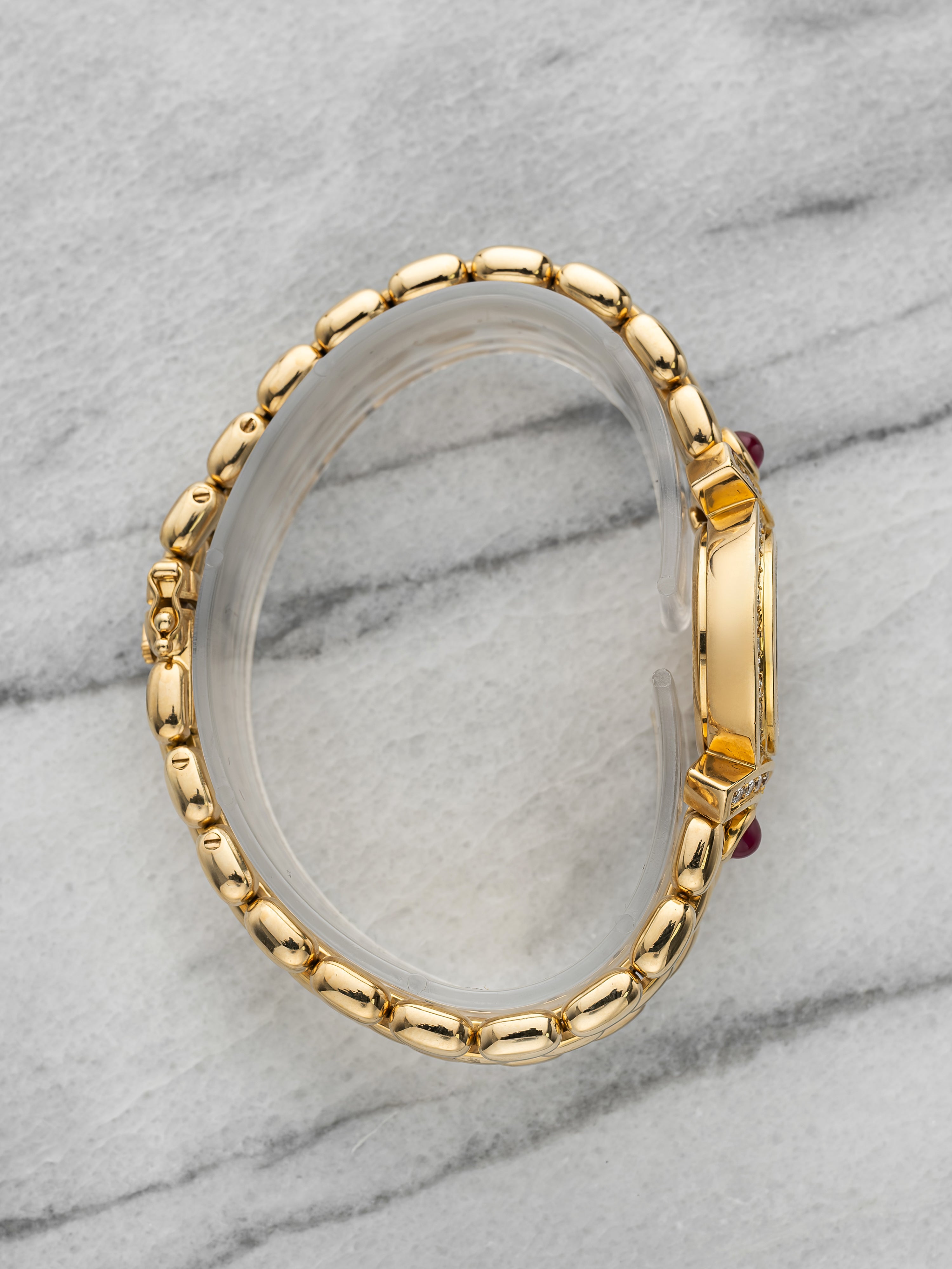 1995 Rolex Cellini 5184 - 18K Yellow Gold Diamond Bezel Ruby Lugs