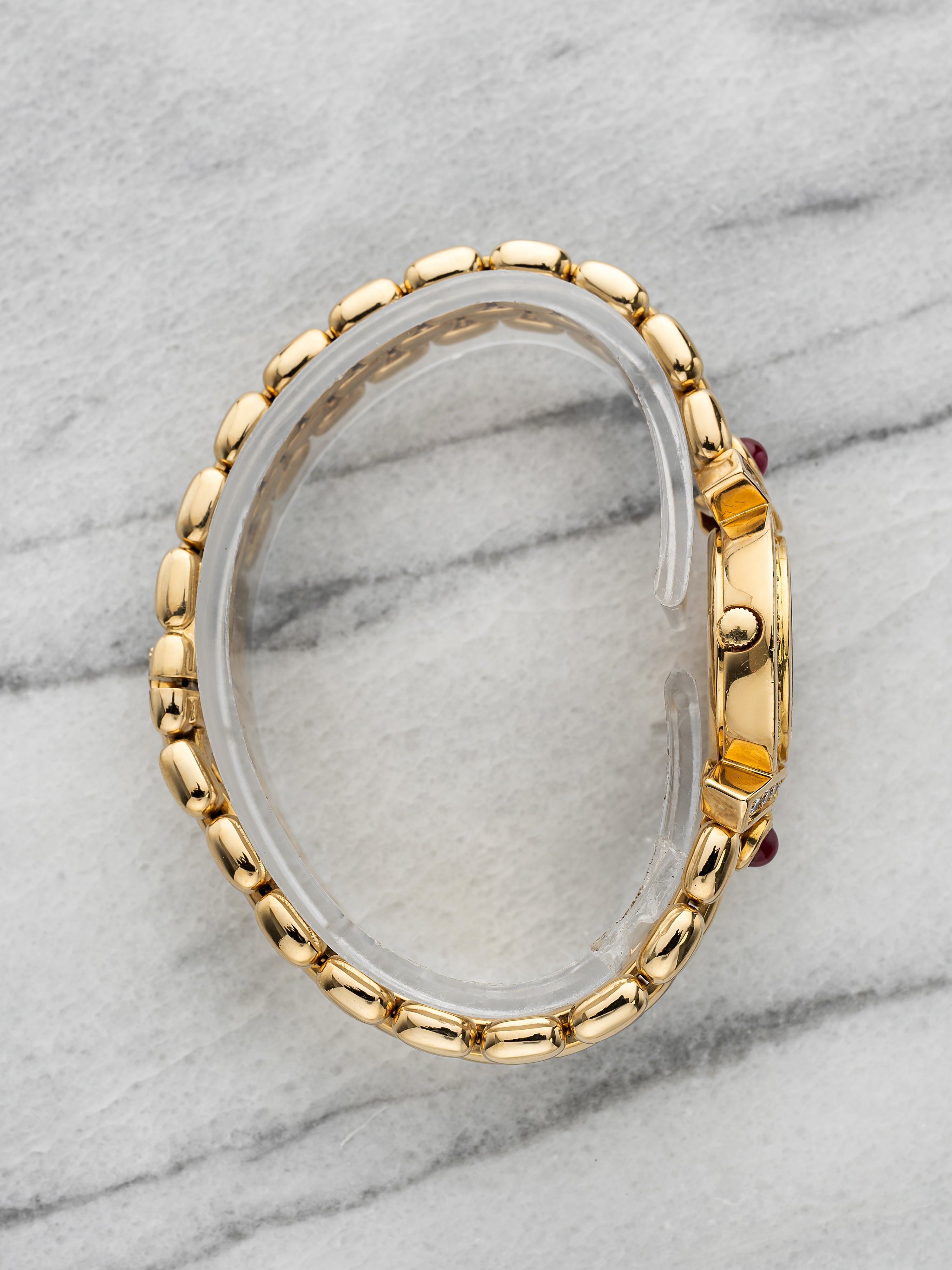1995 Rolex Cellini 5184 - 18K Yellow Gold Diamond Bezel Ruby Lugs