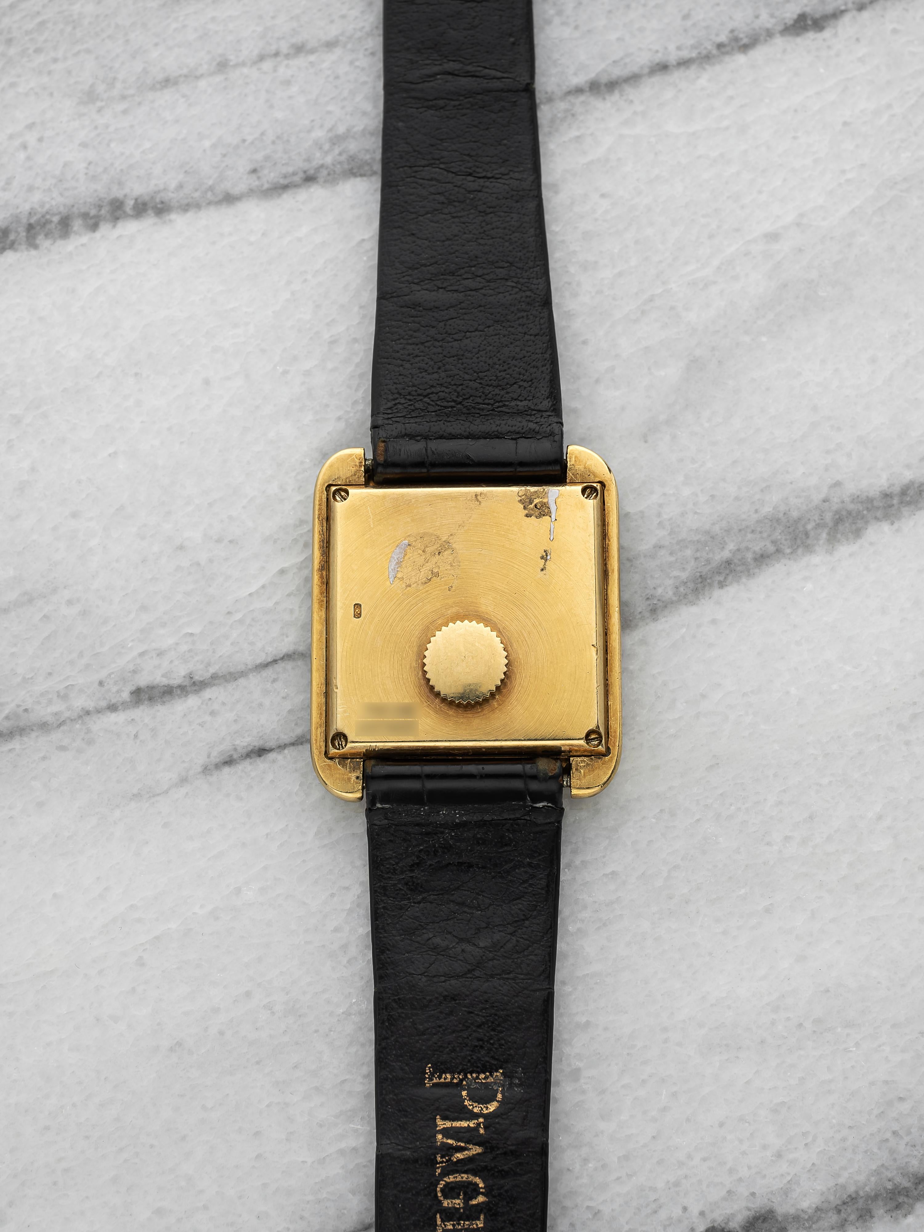 80s Piaget Stepped Case 74108 - 18K YG, Lapis Lazuli Dial, Quartz