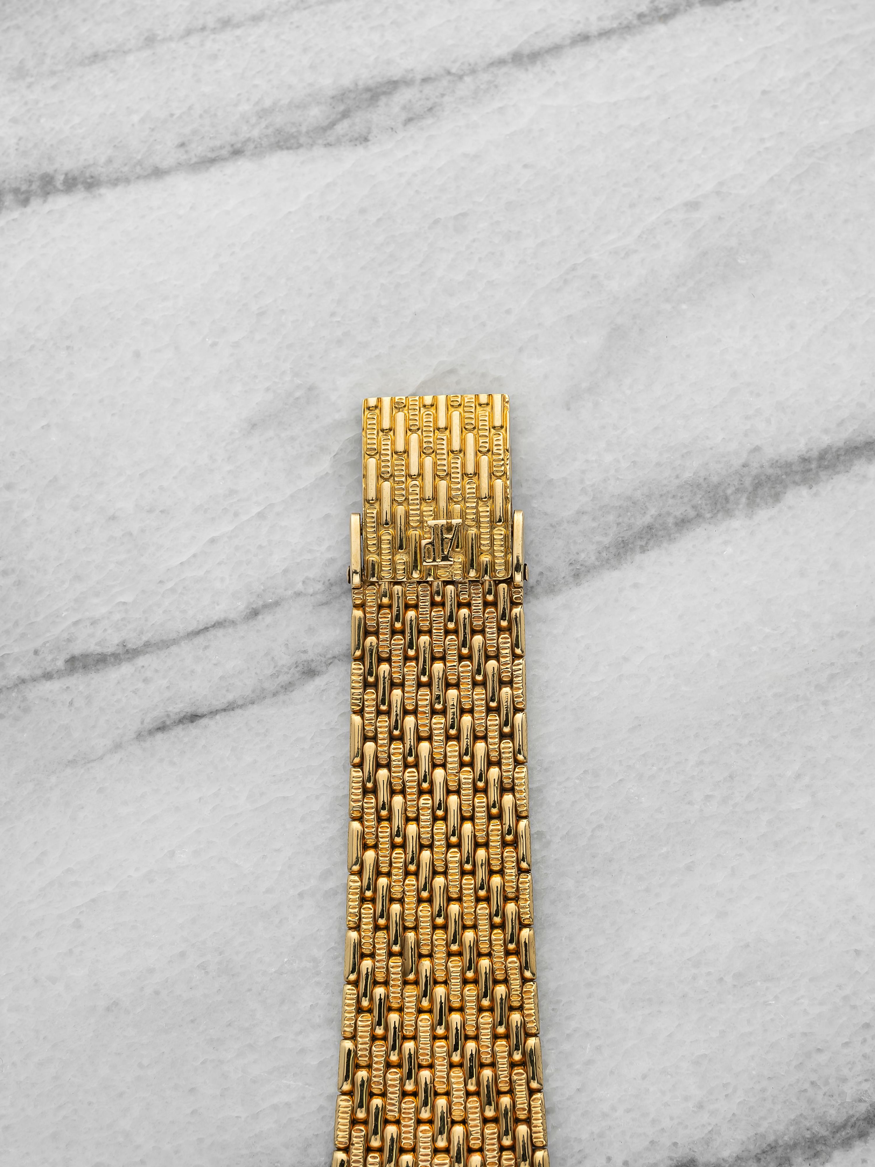 Vintage 1990s Audemars Piguet Cobra 18k YG Champagne Diamond Dial Manual 27 mm