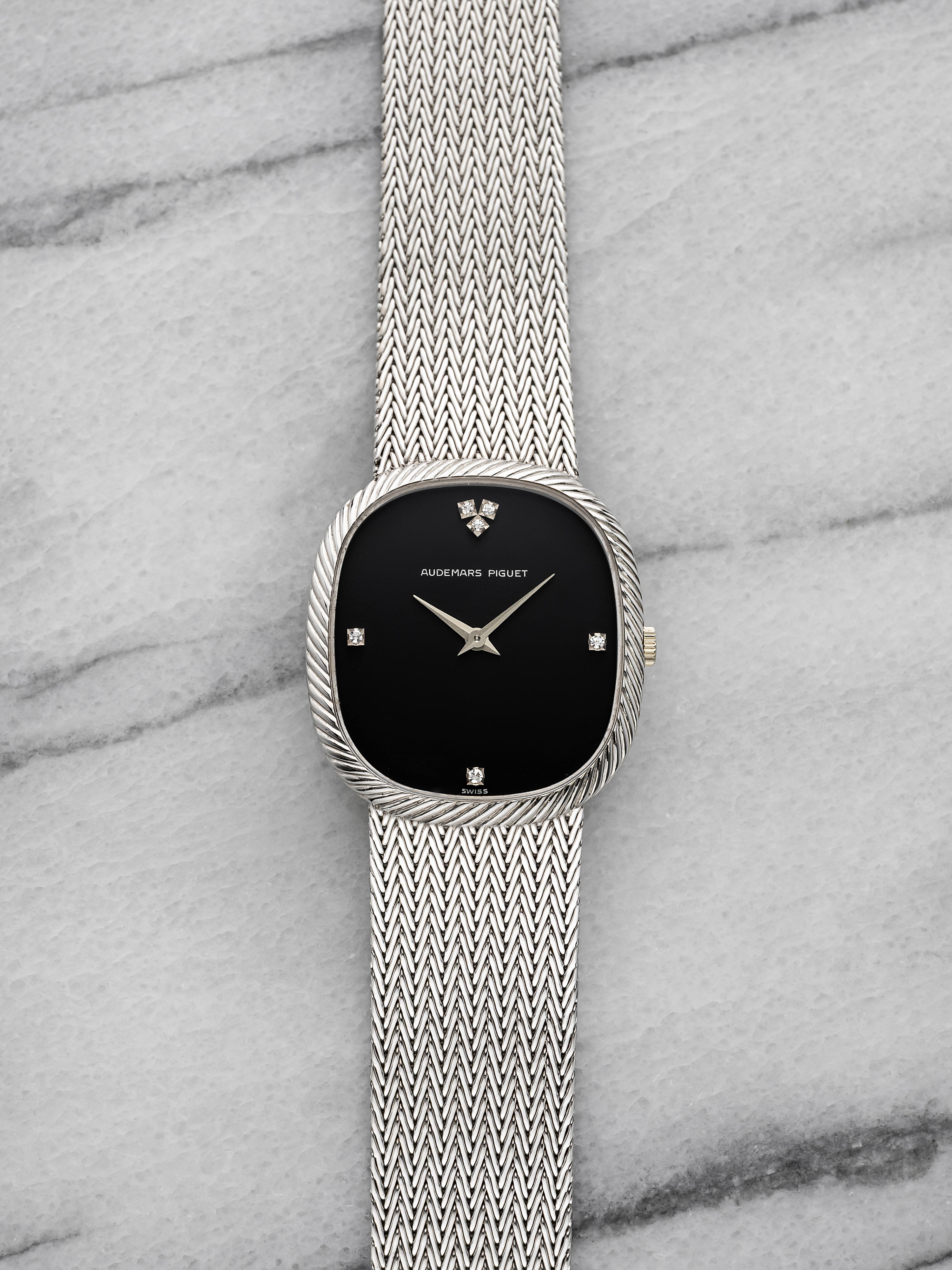 Audemars Piguet Ellipse - 18K White Gold, Black Diamond Dial