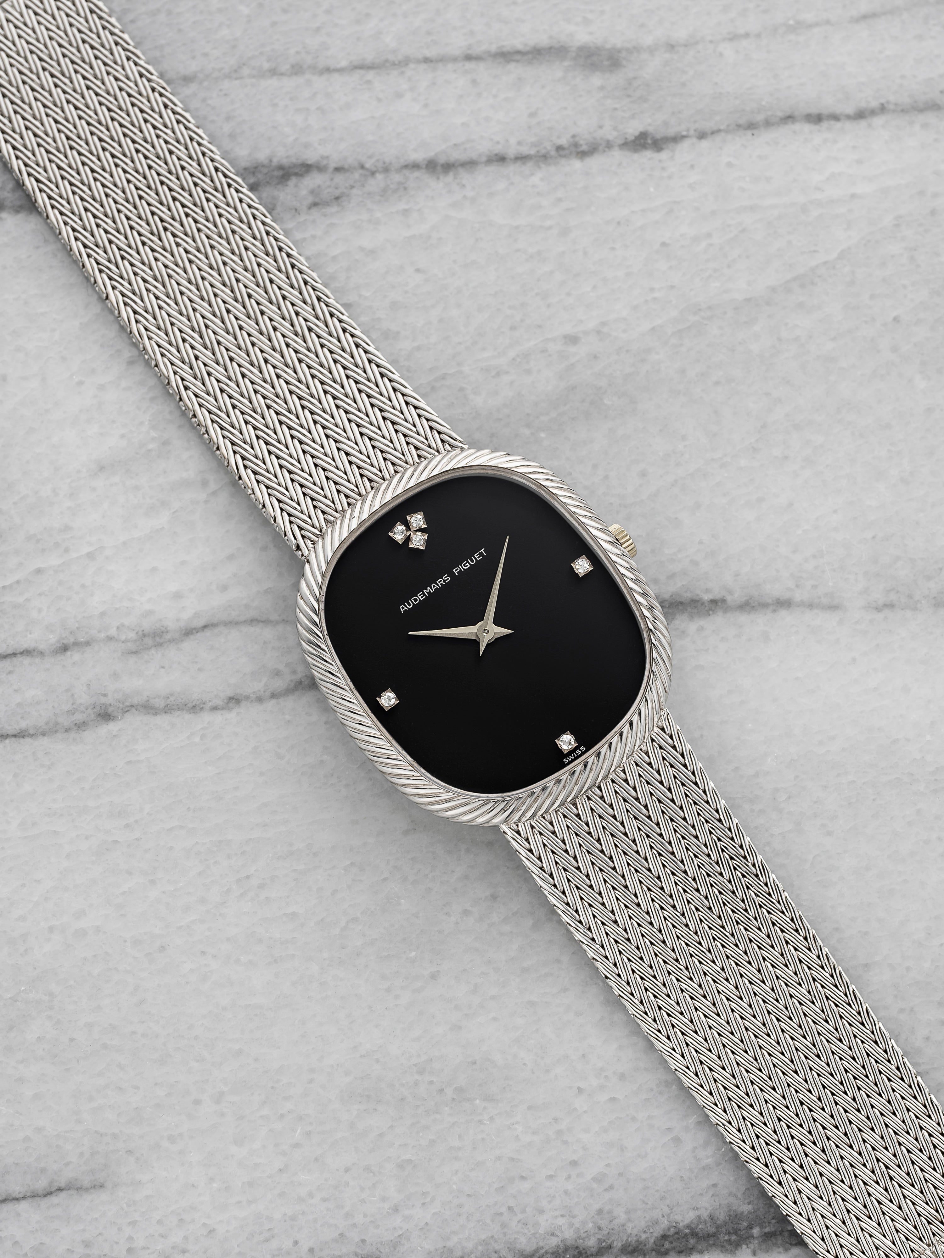 Audemars Piguet Ellipse - 18K White Gold, Black Diamond Dial