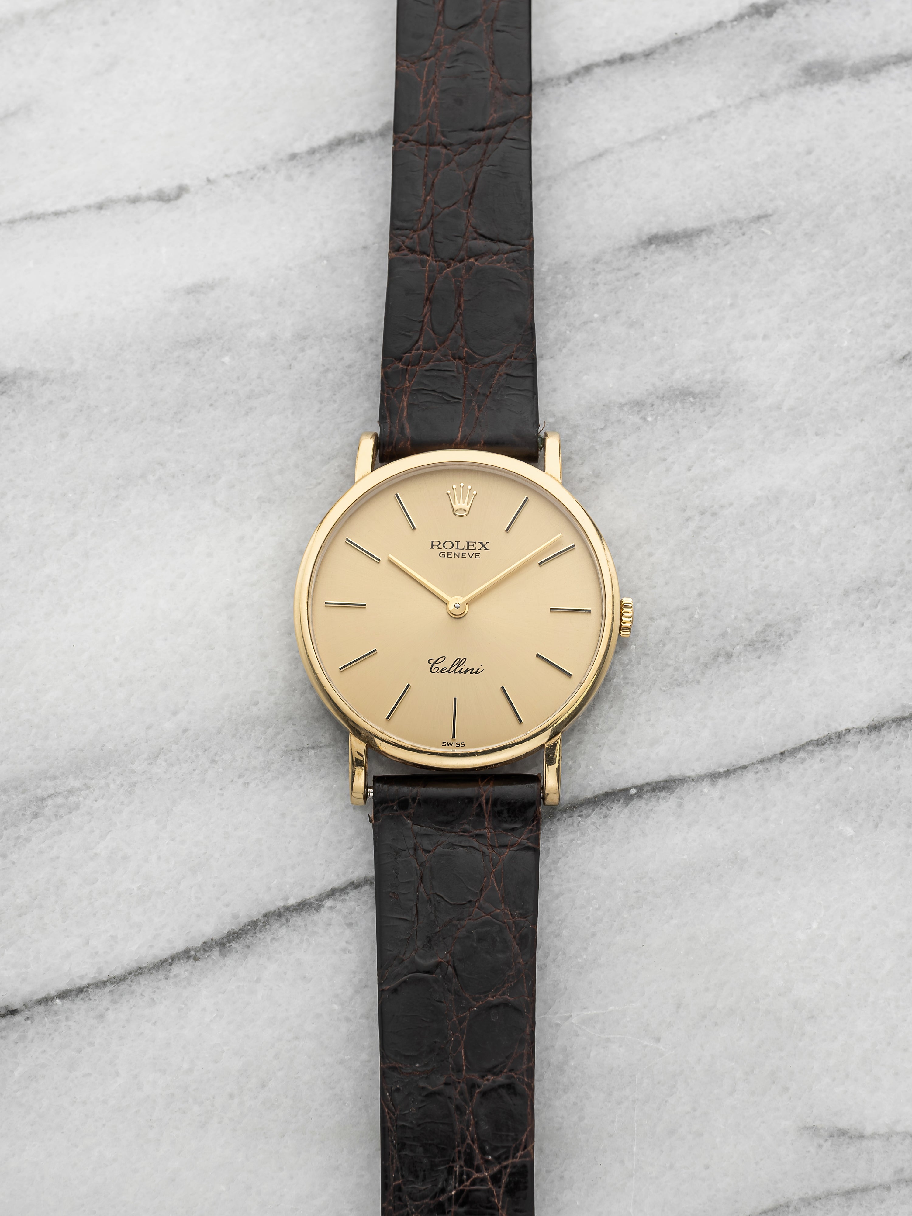 Vintage 1995 Rolex Cellini 5112 18K Yellow Gold Champagne Dial Manual 32mm