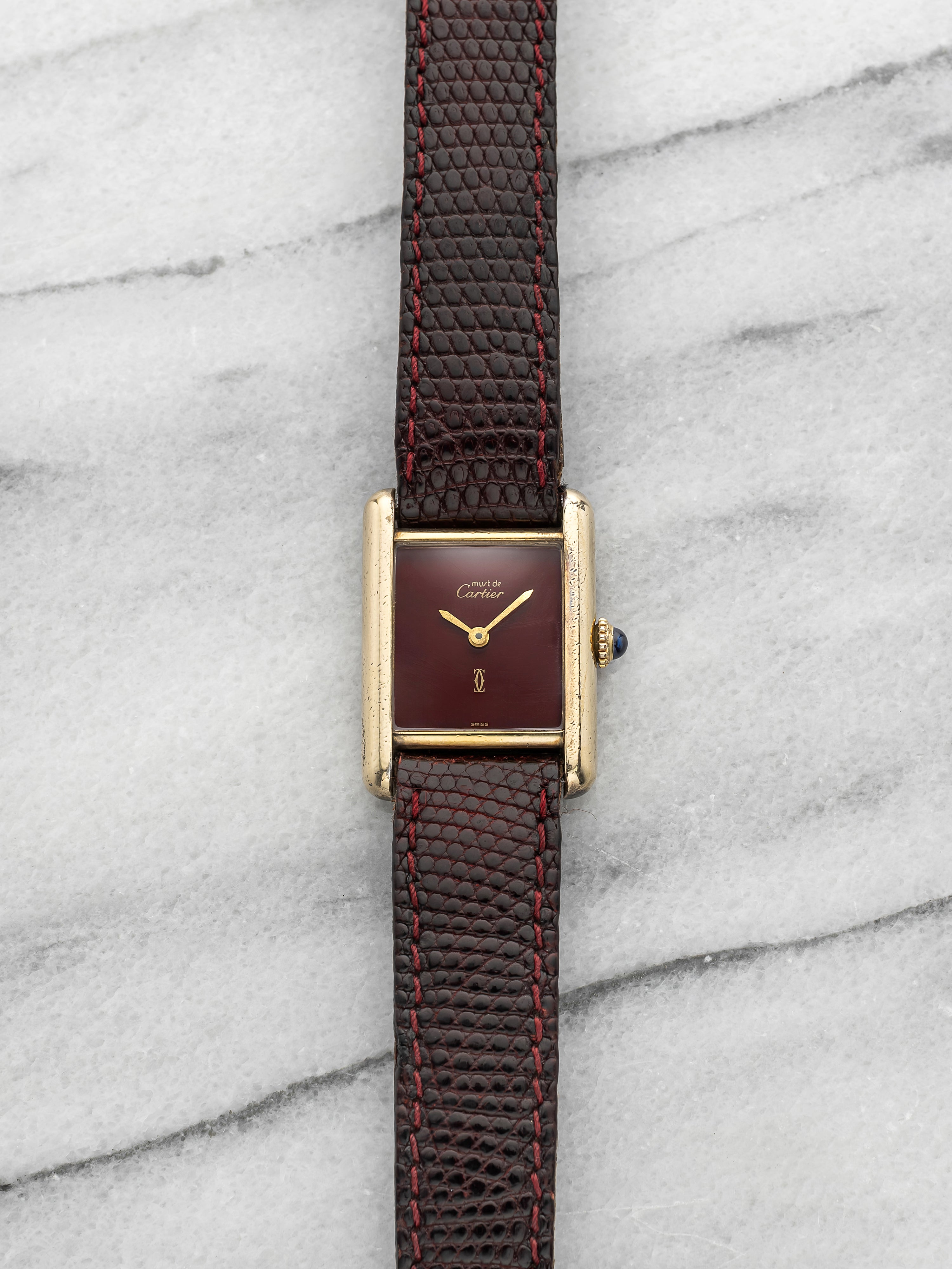 Cartier Tank Must - Vermeil Burgundy Spider Dial