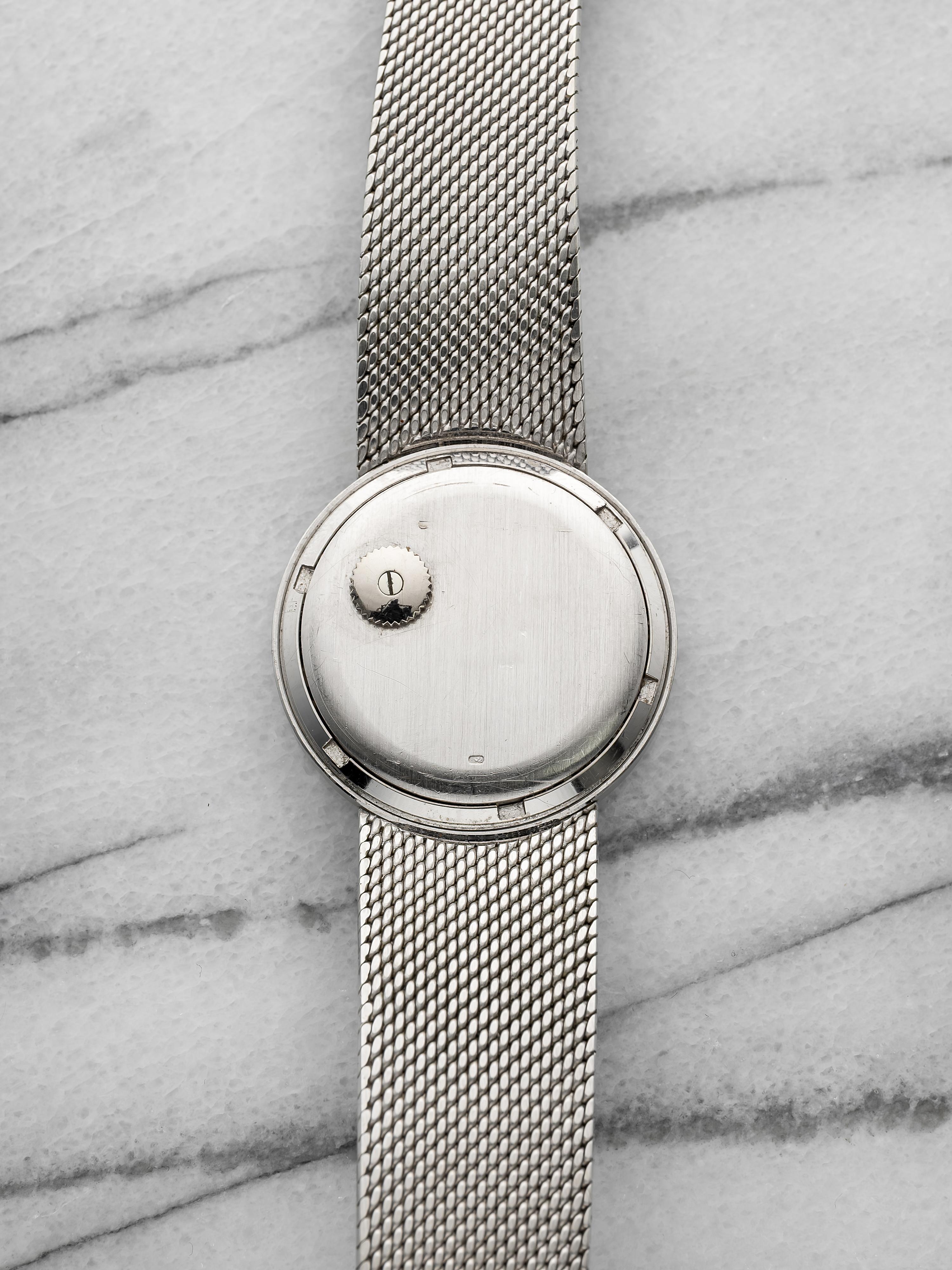 Vintage 1970s Patek Philippe Calatrava 3563-3 18K WG Auto Gubelin Dial 35 mm