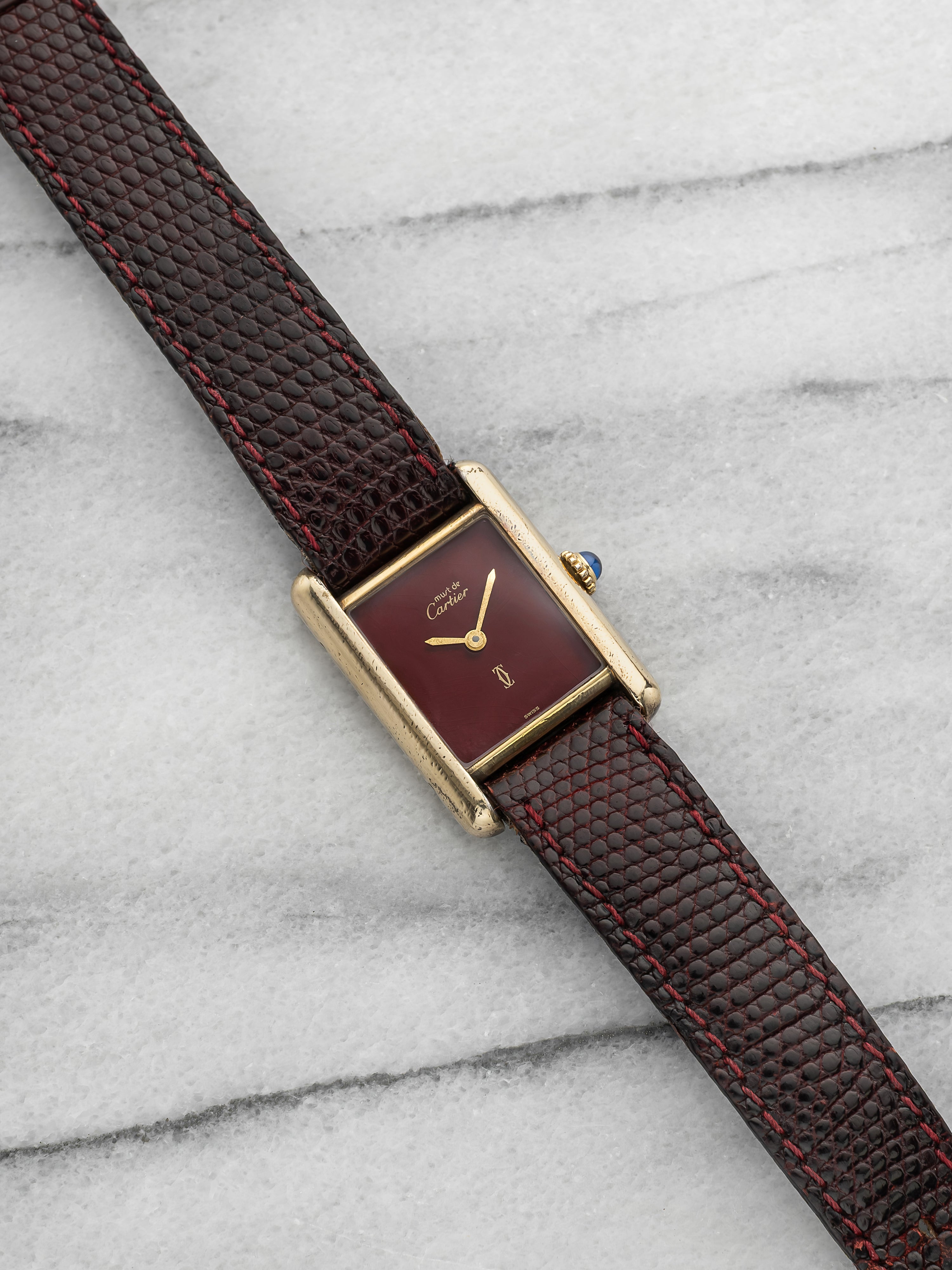 Cartier Tank Must - Vermeil Burgundy Spider Dial
