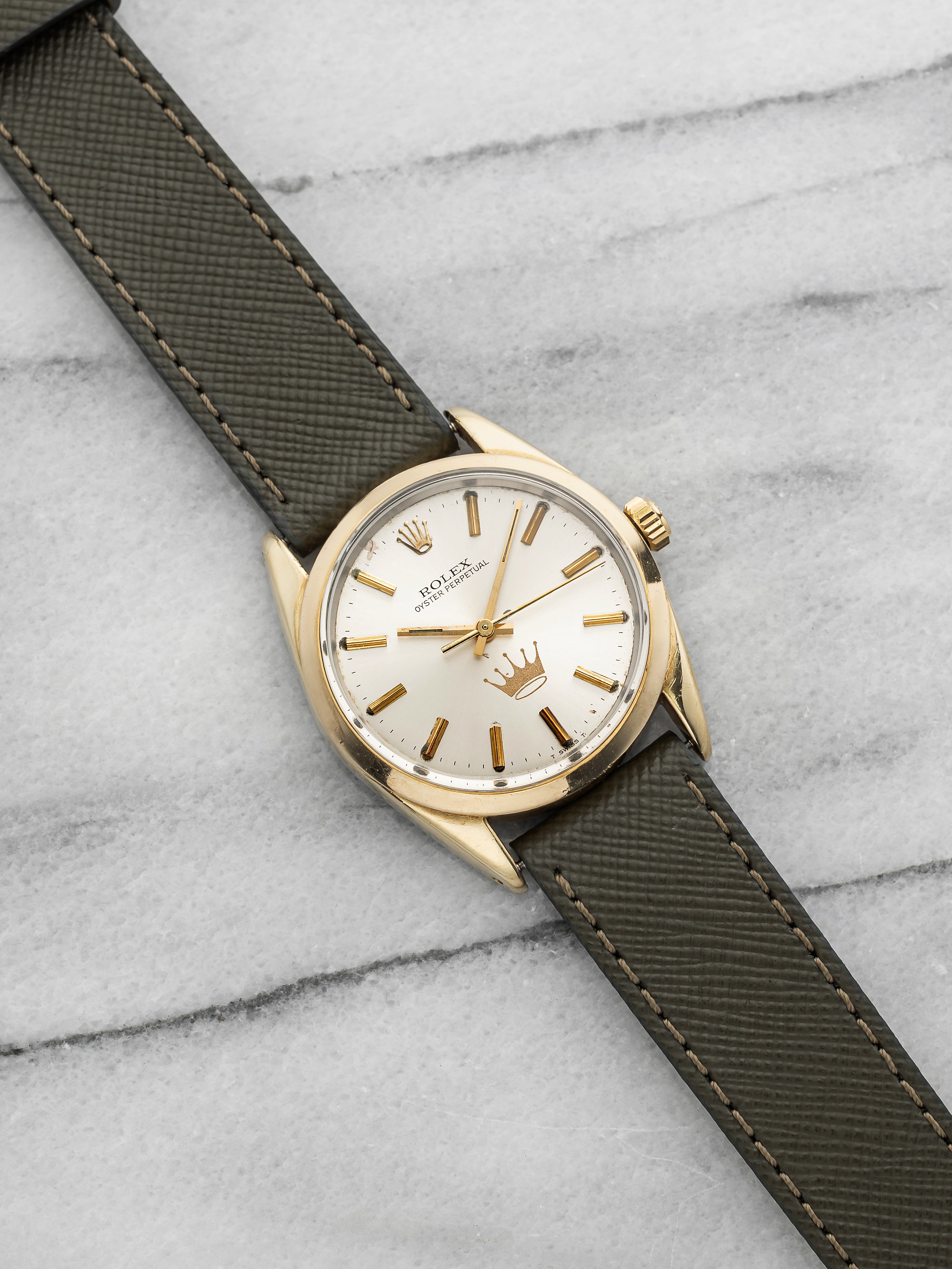 Vintage 1983 Rolex Oyster Perpetual 1024 Gold Plated Hallmark Dial Auto 34mm