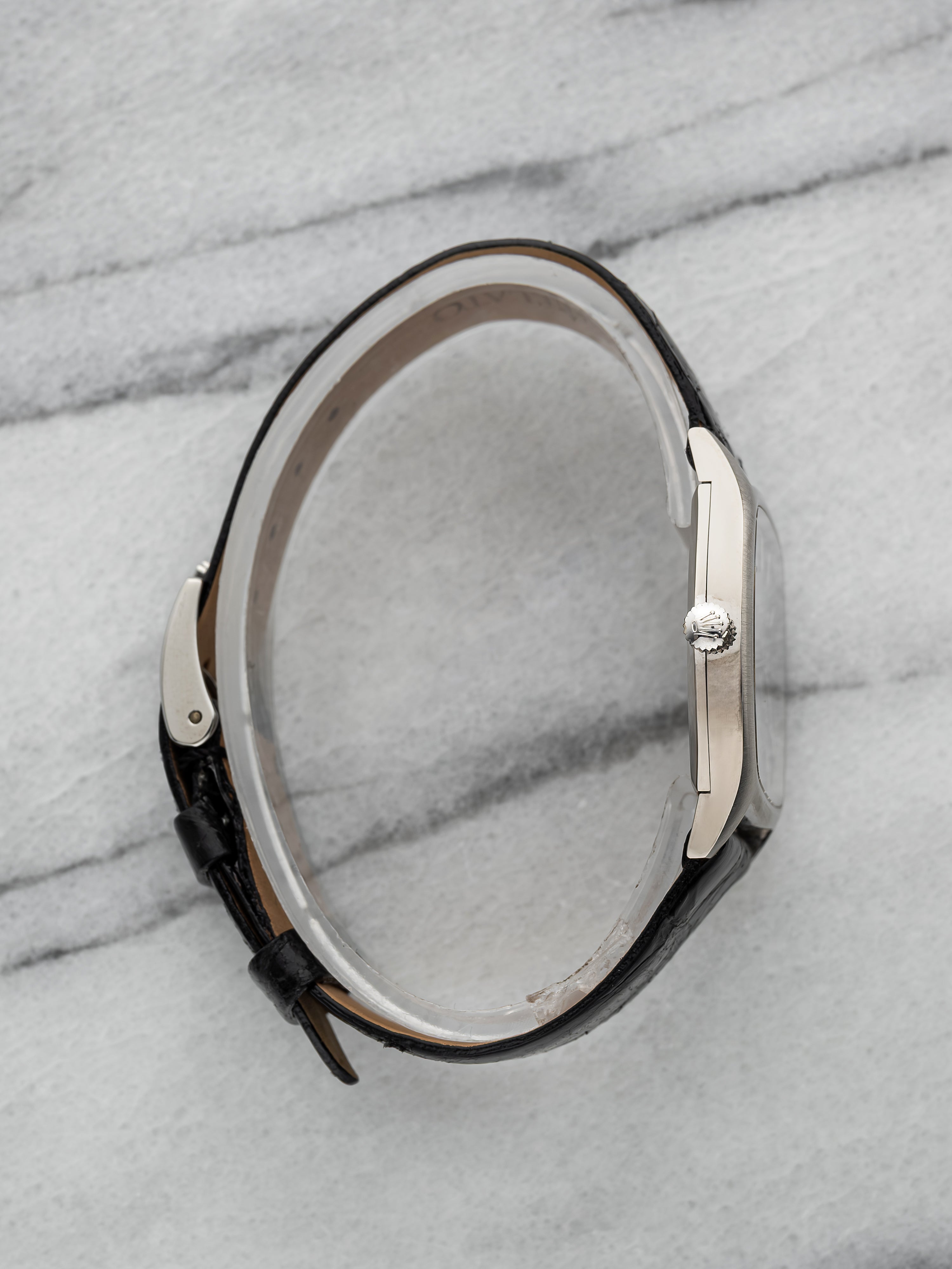 1981 Rolex Cellini 3805 - 18K White Gold, Blue Vignette Dial