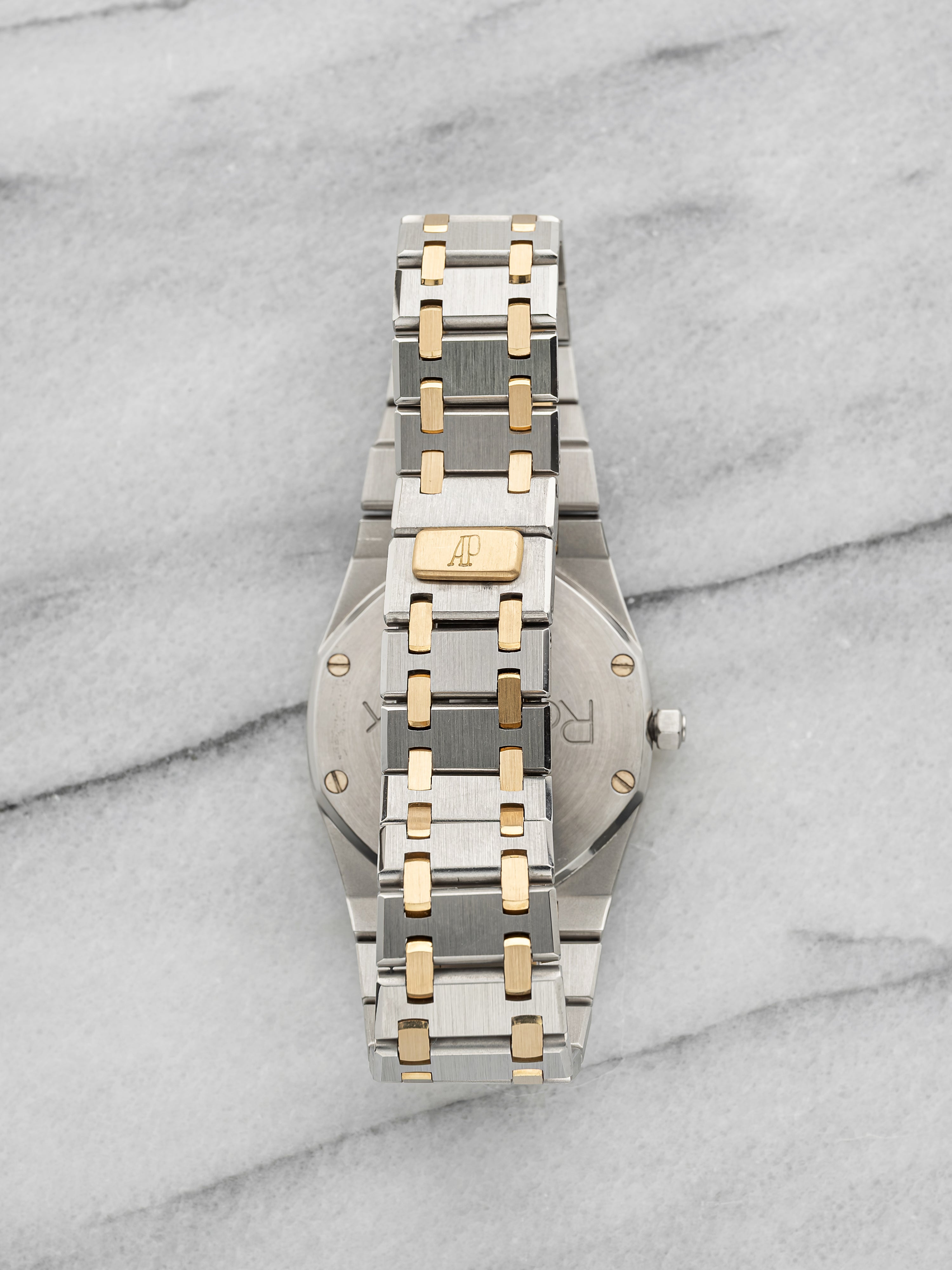Vintage 1990s Audemars Piguet Royal Oak 56175SA Two-Tone Grey Dial Quartz 33mm