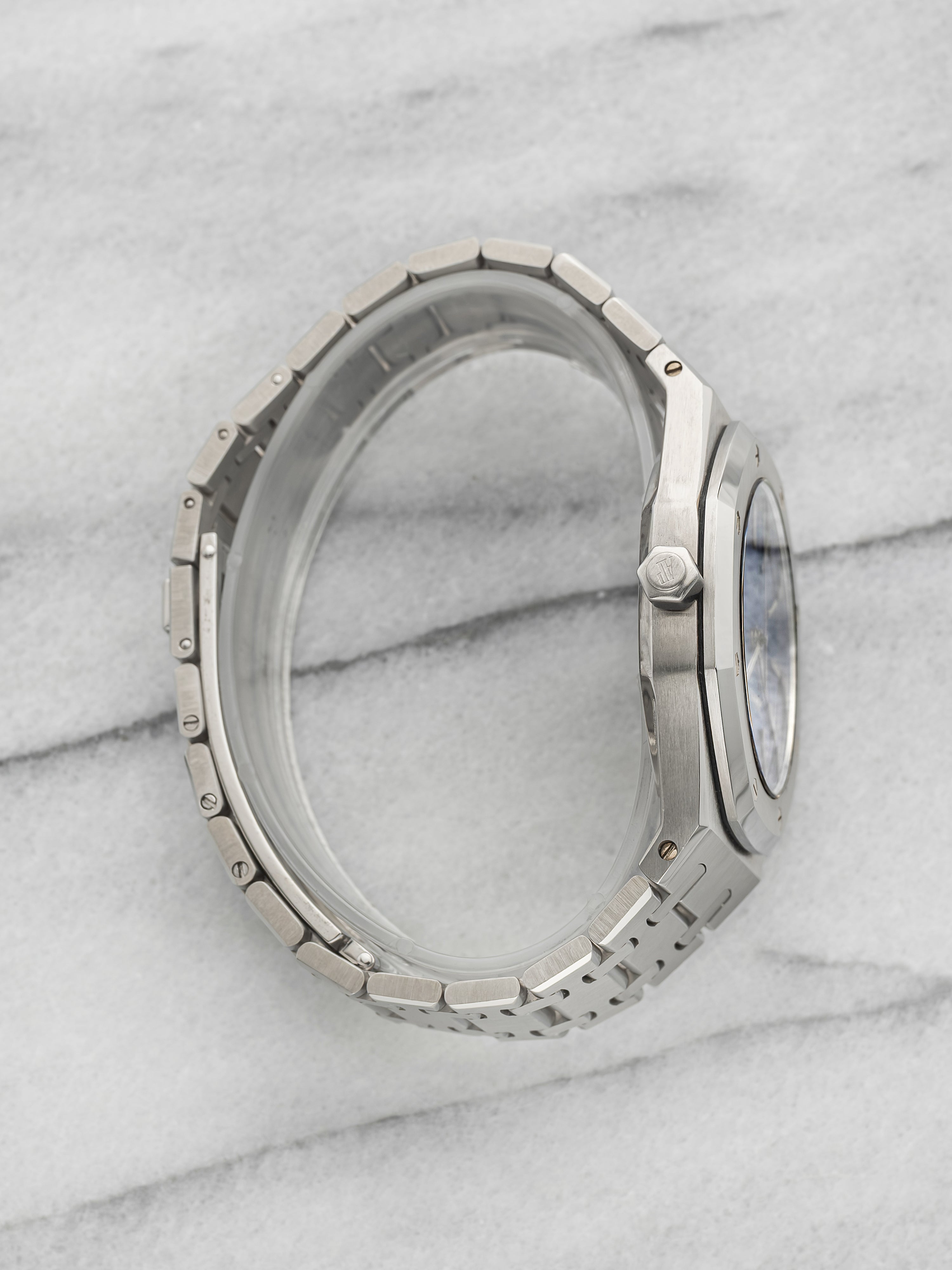 2000s Audemars Piguet Royal Oak 14790ST Steel Blue Tapisserie Dial Auto 36mm