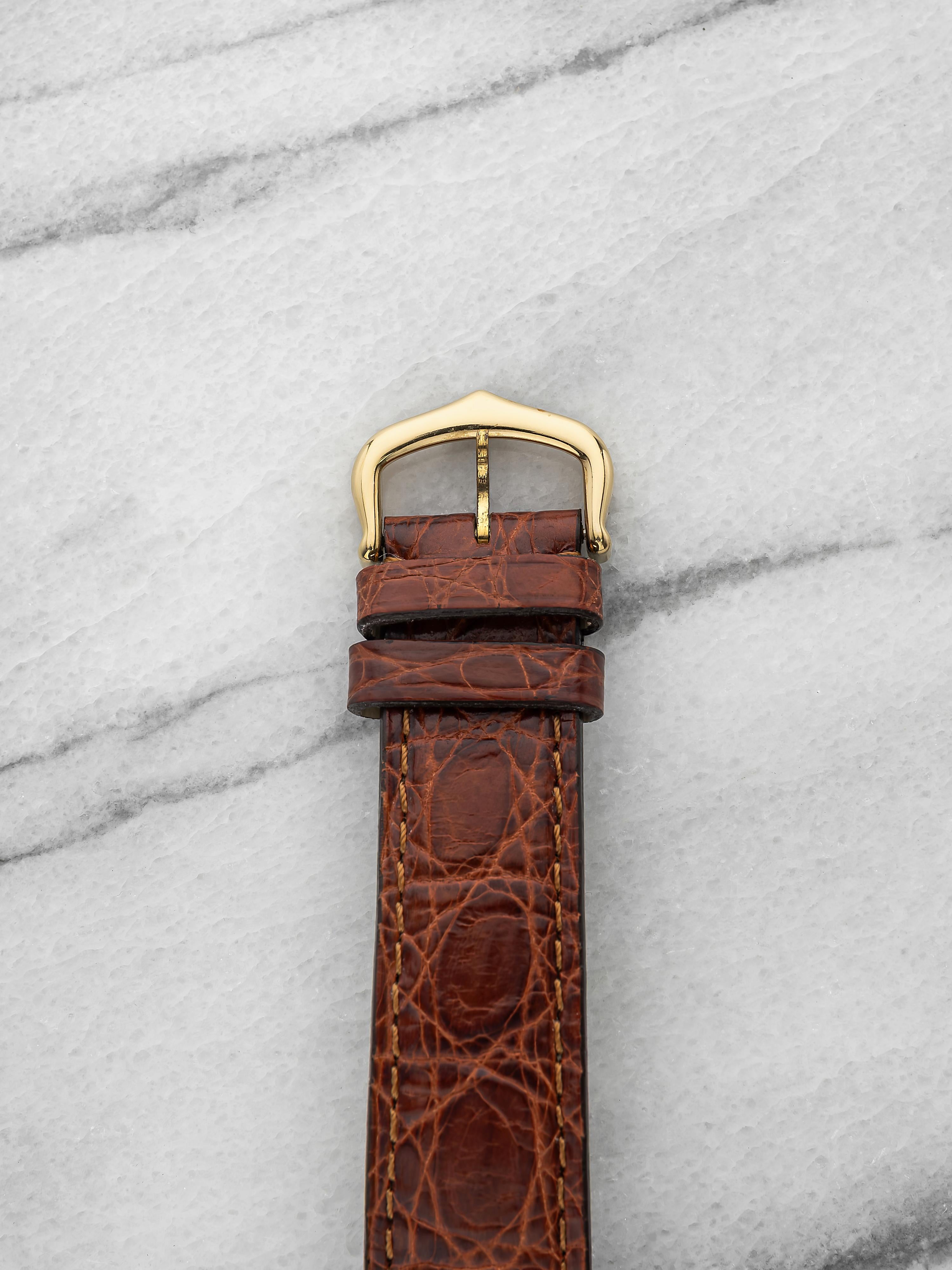 Vintage Cartier Tank Louis 8105 18K YG White Roman Dial Quartz 24 mm