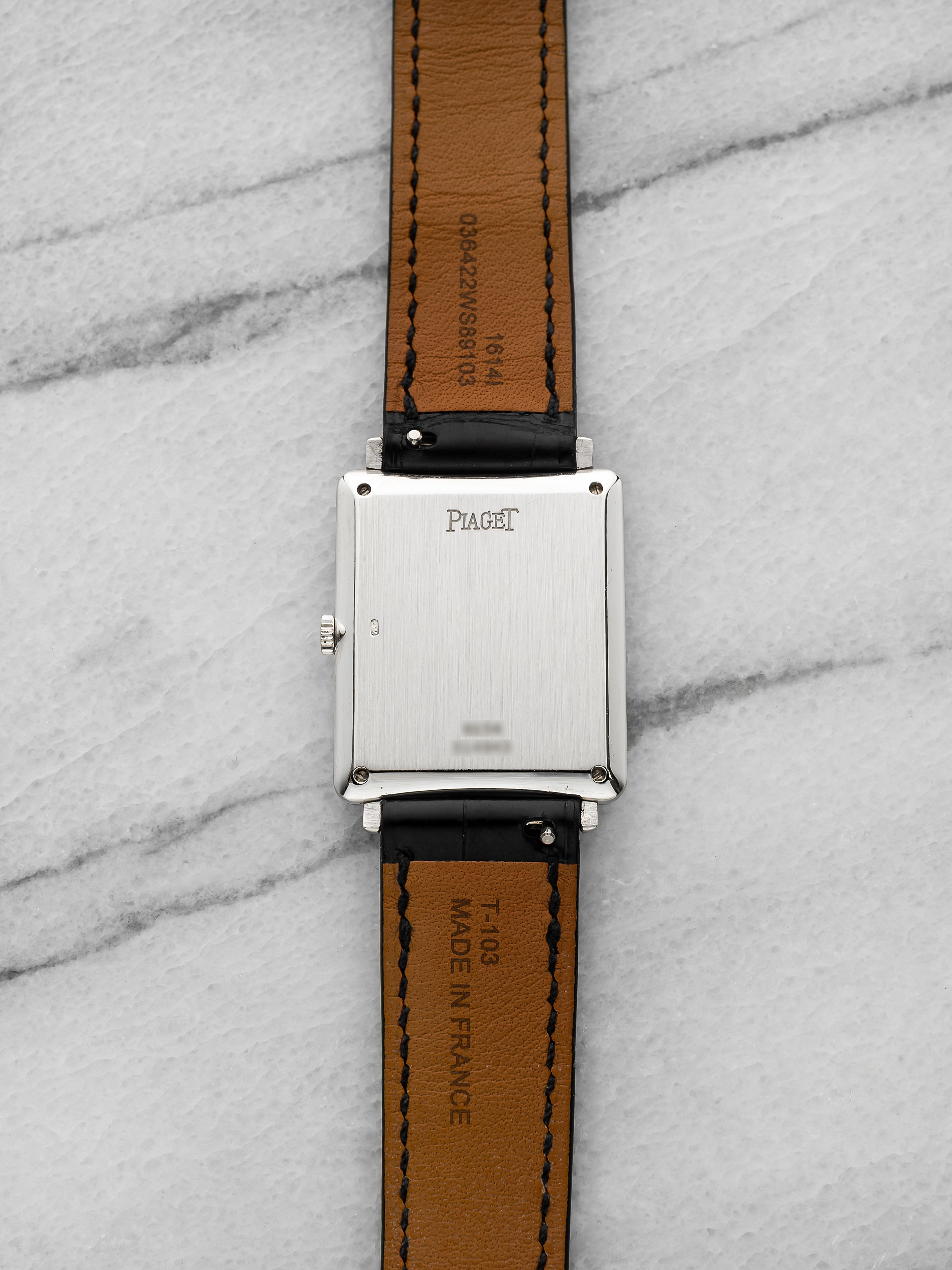 Piaget Tank 9254 - 18K White Gold, Lapis Lazuli Diamond Dial