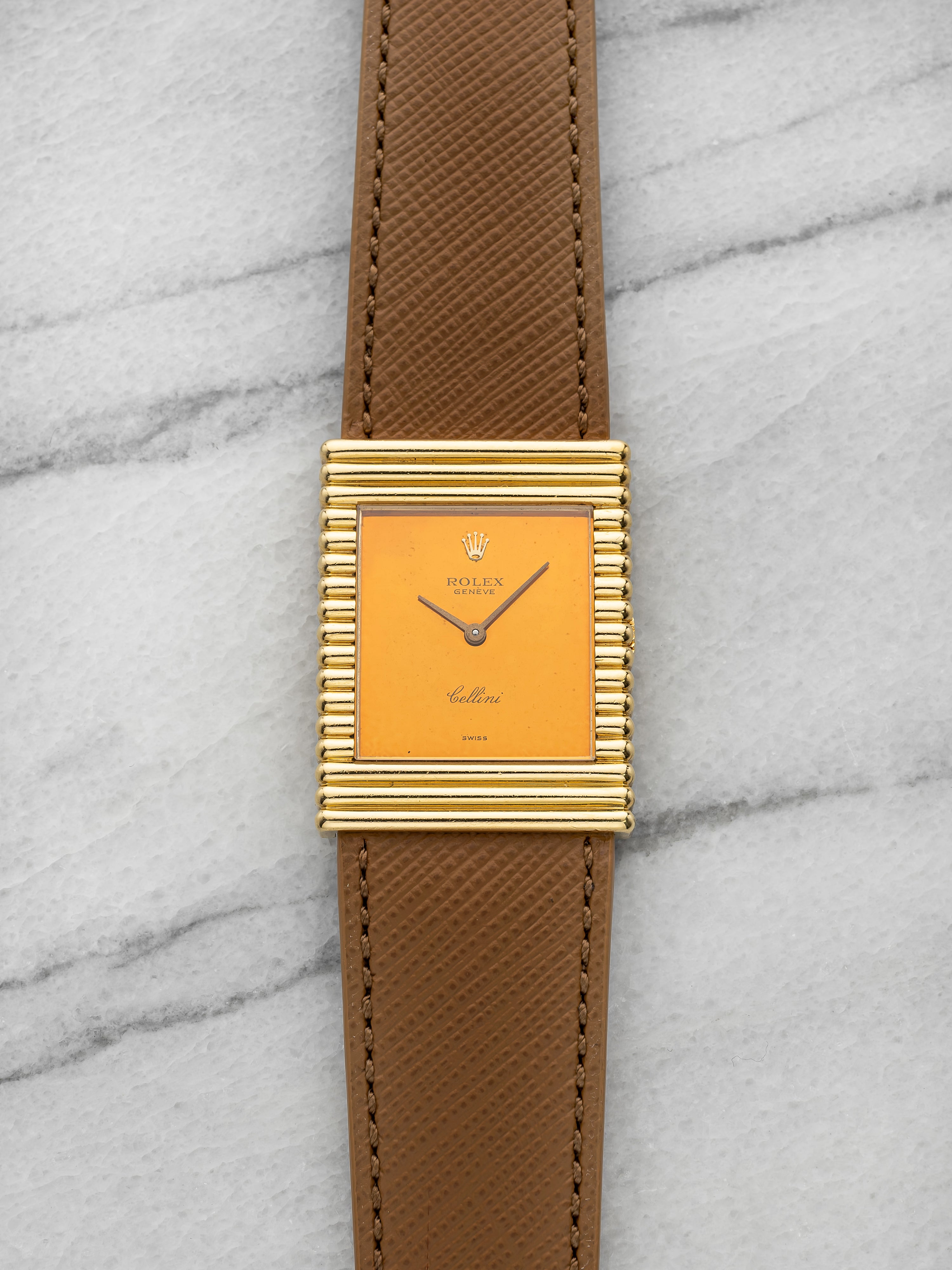 1976 Rolex Cellini 4012 - 18K Yellow Gold, Orange Foil Dial