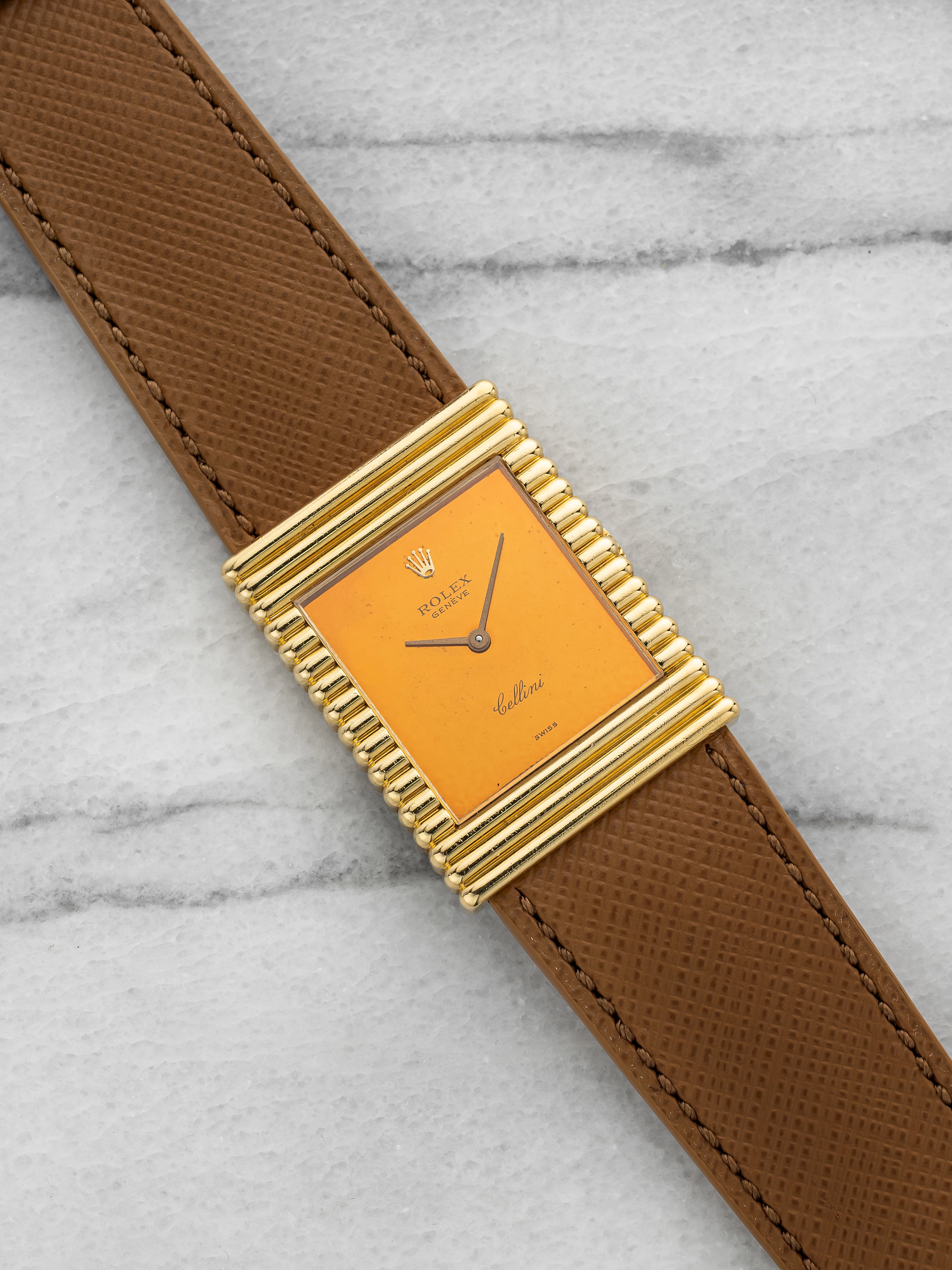 1976 Rolex Cellini 4012 - 18K Yellow Gold, Orange Foil Dial