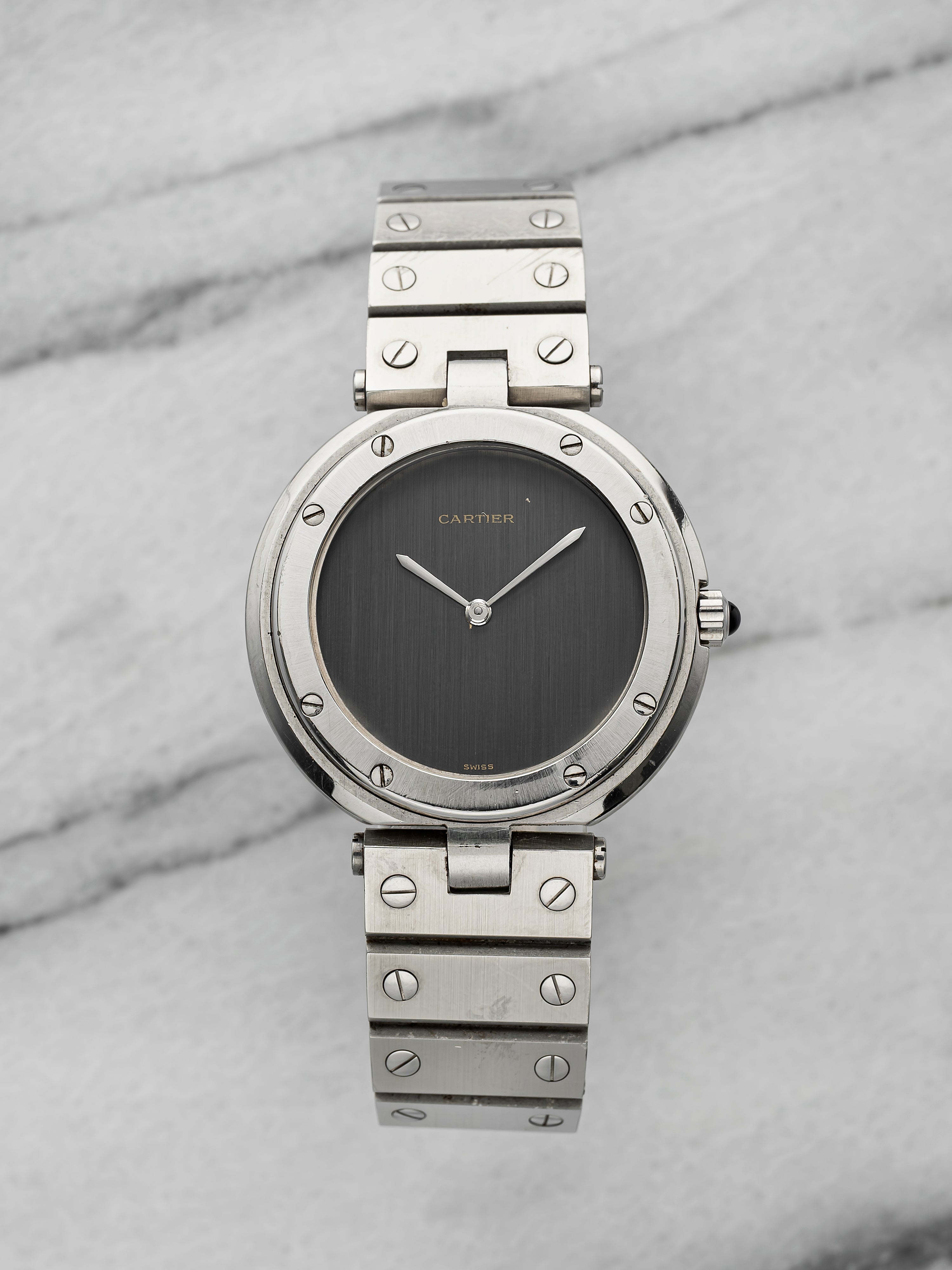 Cartier Santos Vendome 8192 - Stainless Steel, Grey Ghost Dial